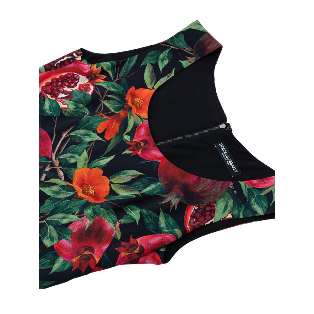 Dolce & Gabbana Langes Viskose-Kleid in Bicolor-Optik-3