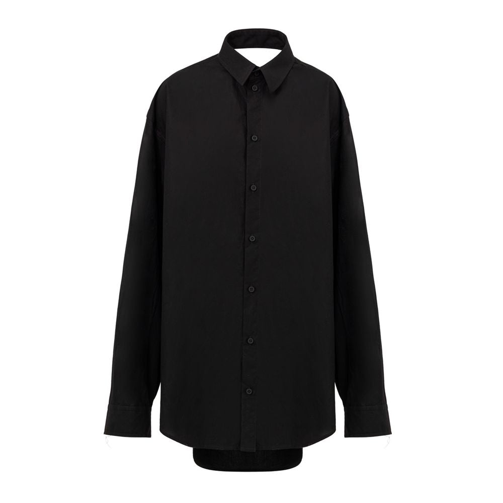 Balenciaga Long Black Cotton Dress-1