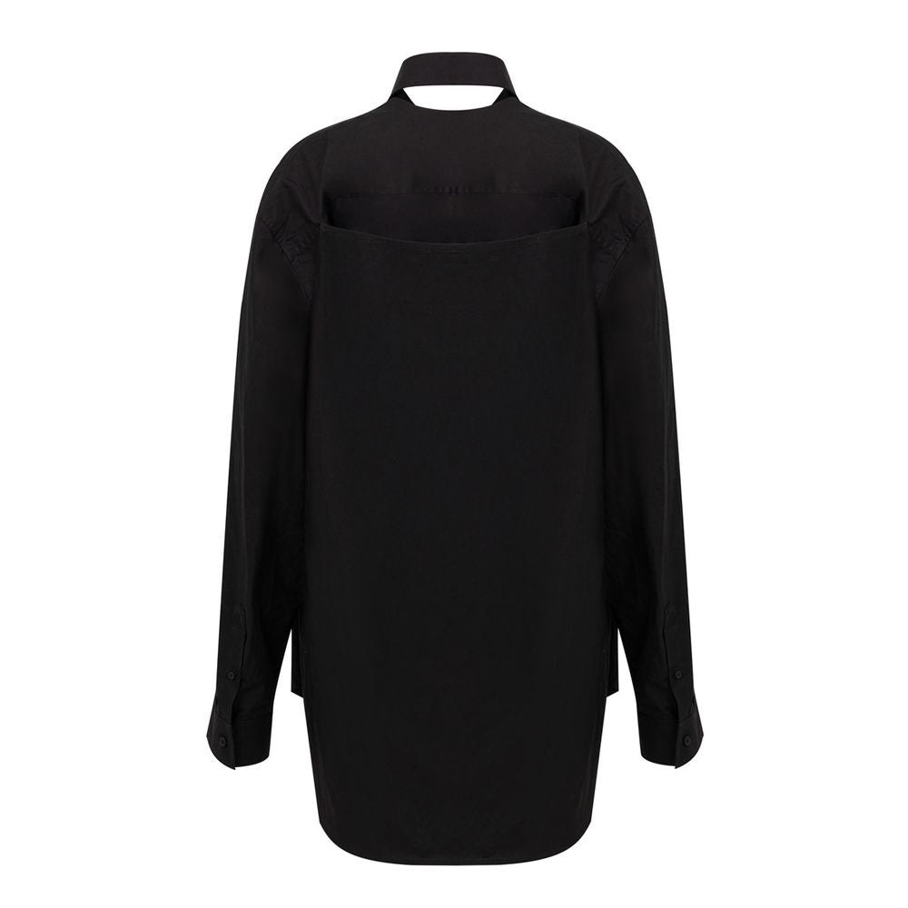 Balenciaga Long Black Cotton Dress-2