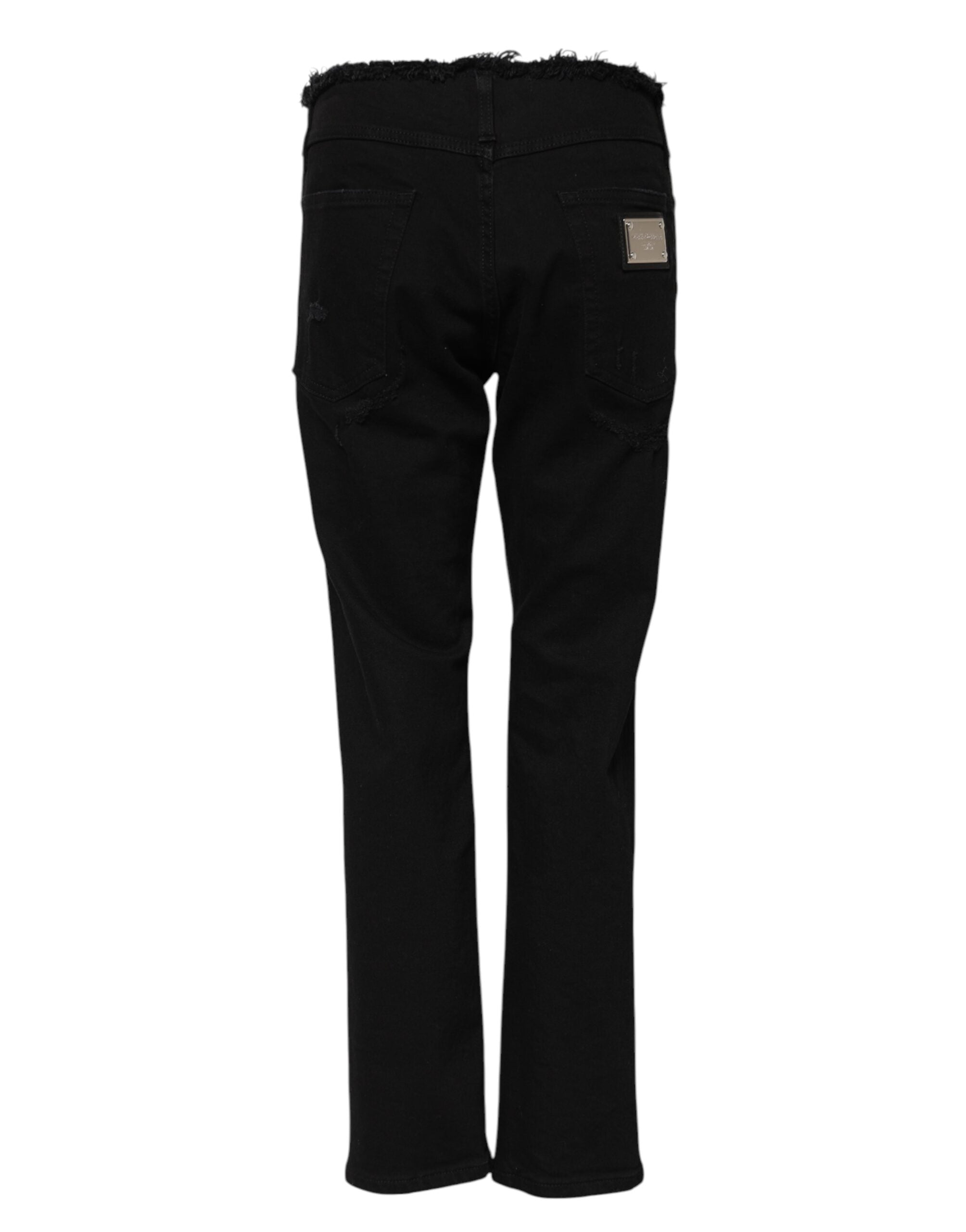 Dolce & Gabbana Black mid-waisted denim jeans in cotton -3