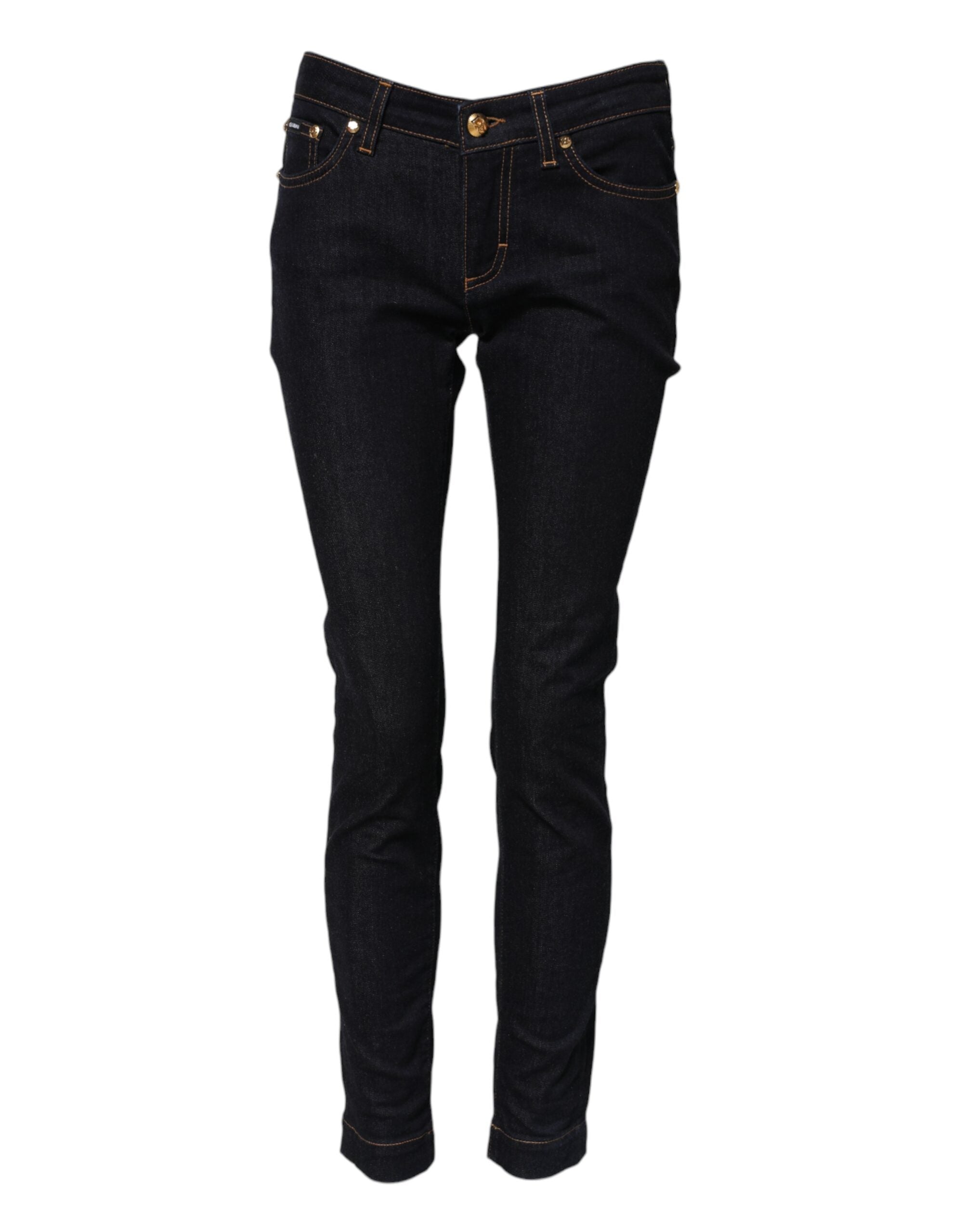 Dolce & Gabbana Blaue Baumwolle PRETTY LowWaist Skinny Denim Jeans-1