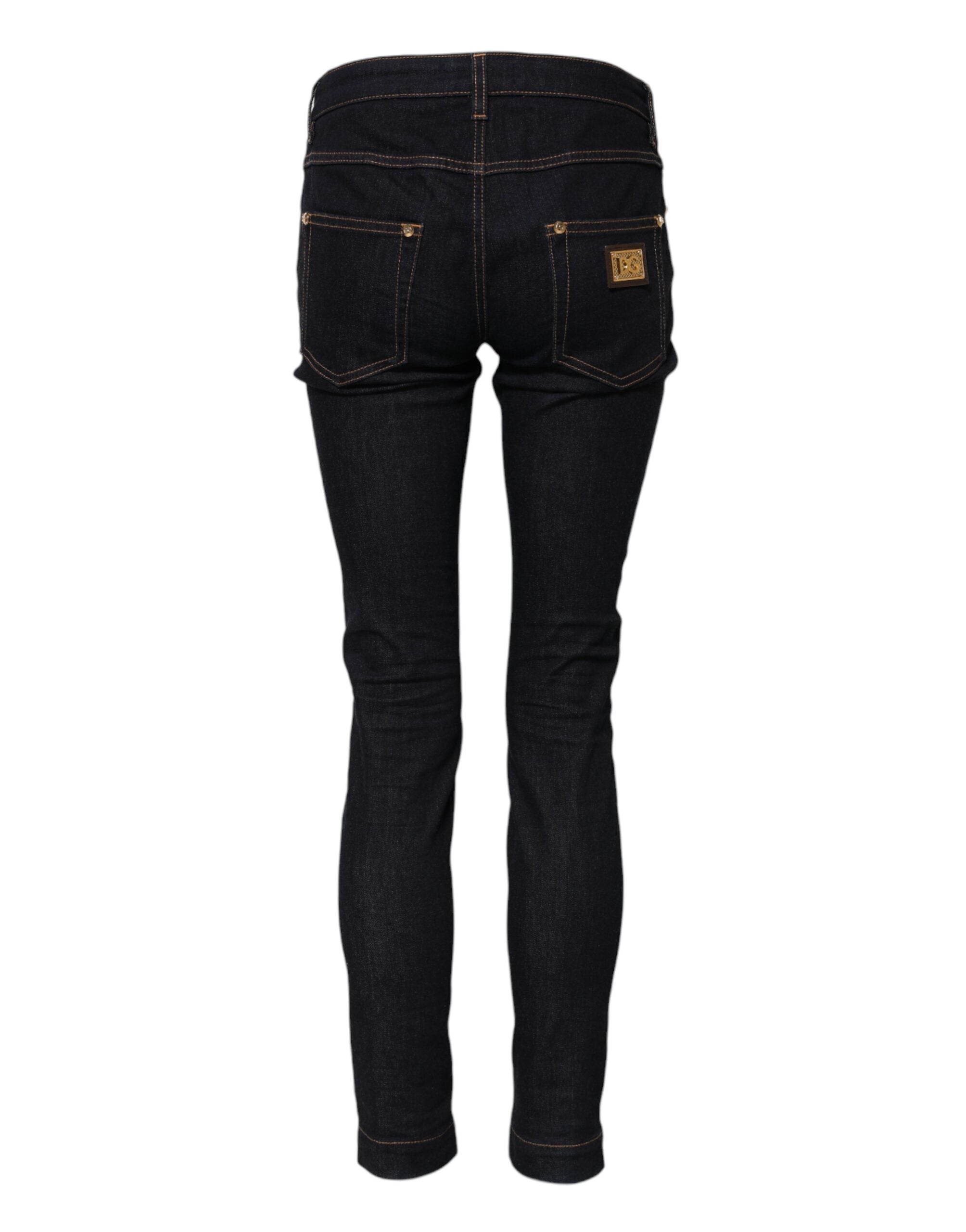 Dolce & Gabbana Blaue Baumwolle PRETTY LowWaist Skinny Denim Jeans-3