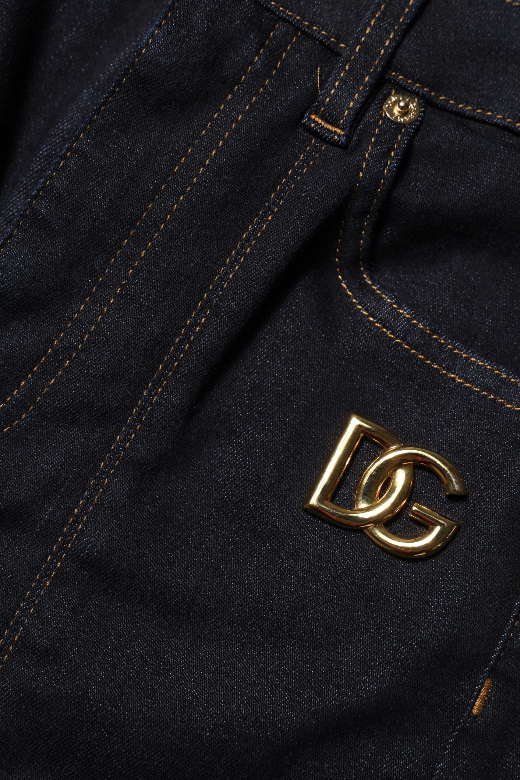 Dolce & Gabbana Blue Cotton Skinny Denim High Waisted Jeans -5