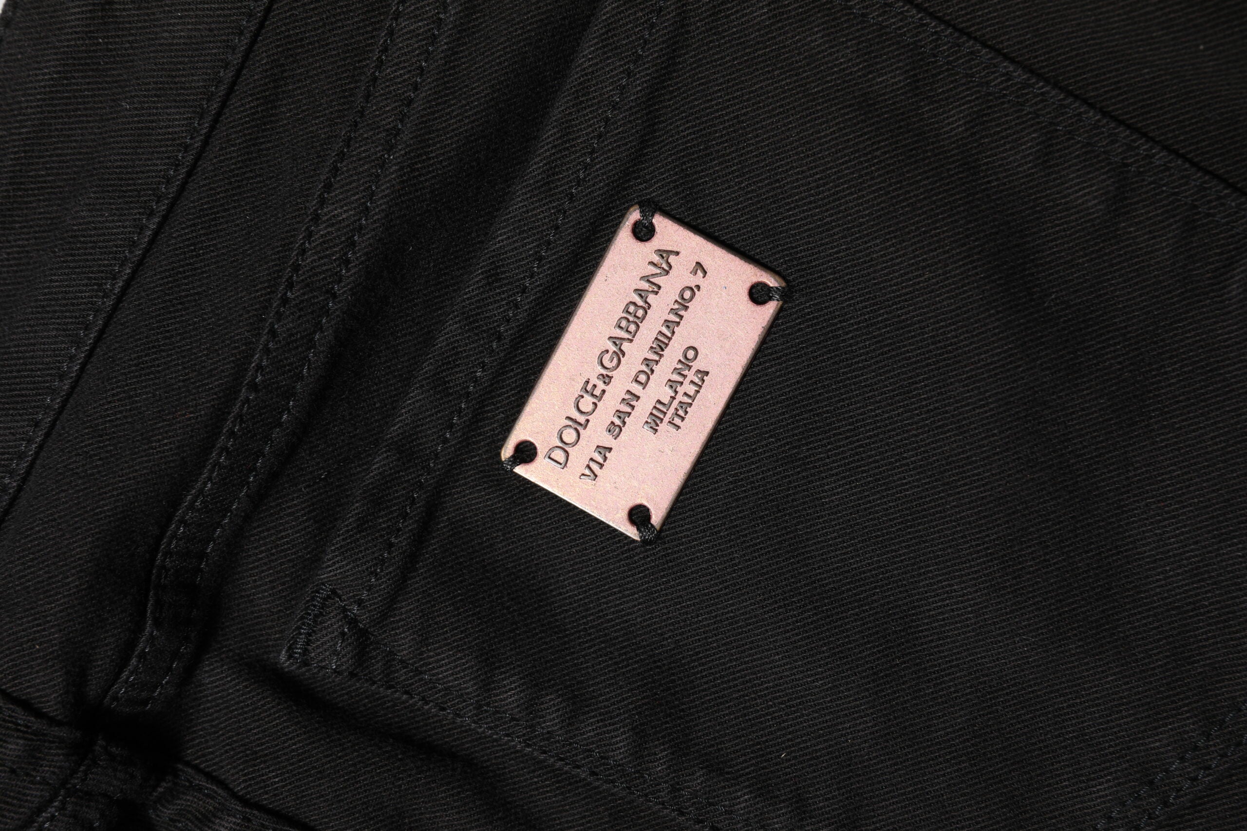 Dolce & Gabbana Schwarze Skinny Denim-Jeans aus Baumwolle mit mittlerer Taille-5