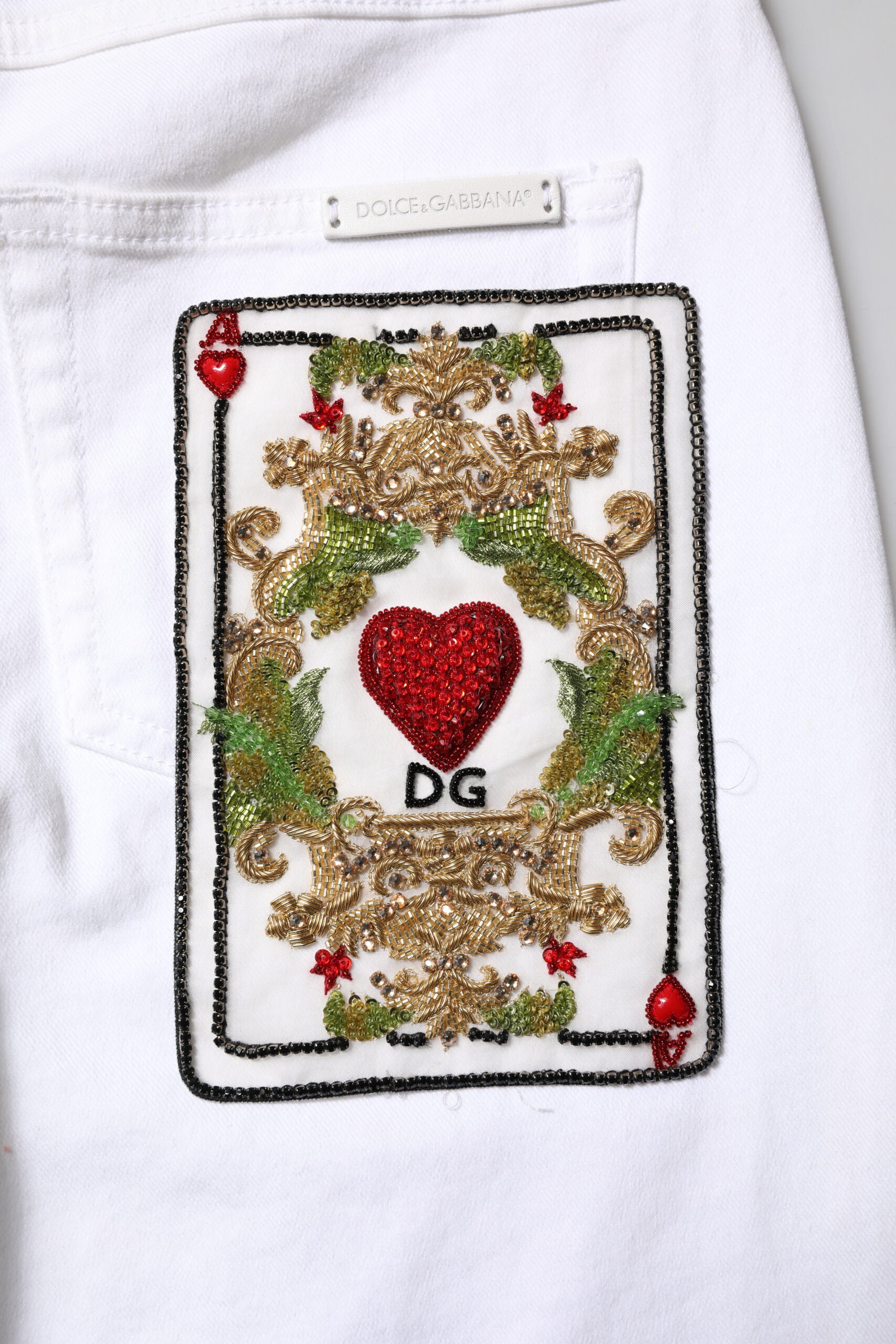 Dolce & Gabbana White GRACE Mid Waisted Skinny Denim Jeans -5