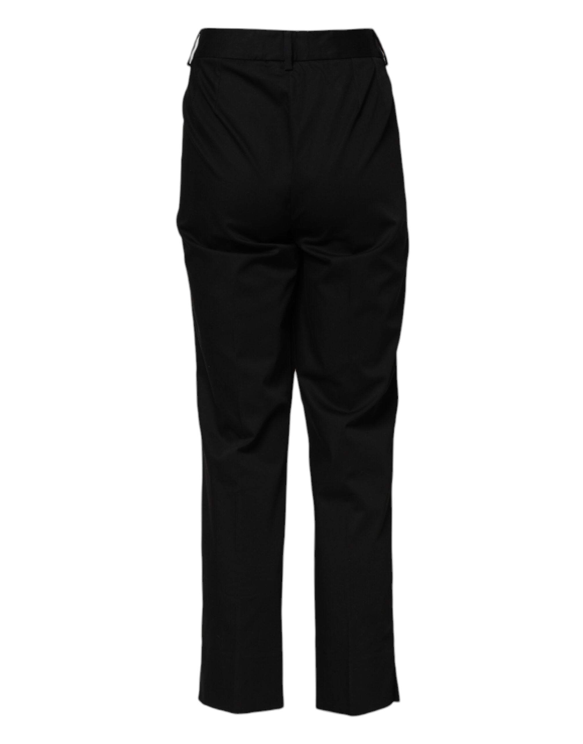 Dolce & Gabbana Black high-waisted formal trousers in cotton -3
