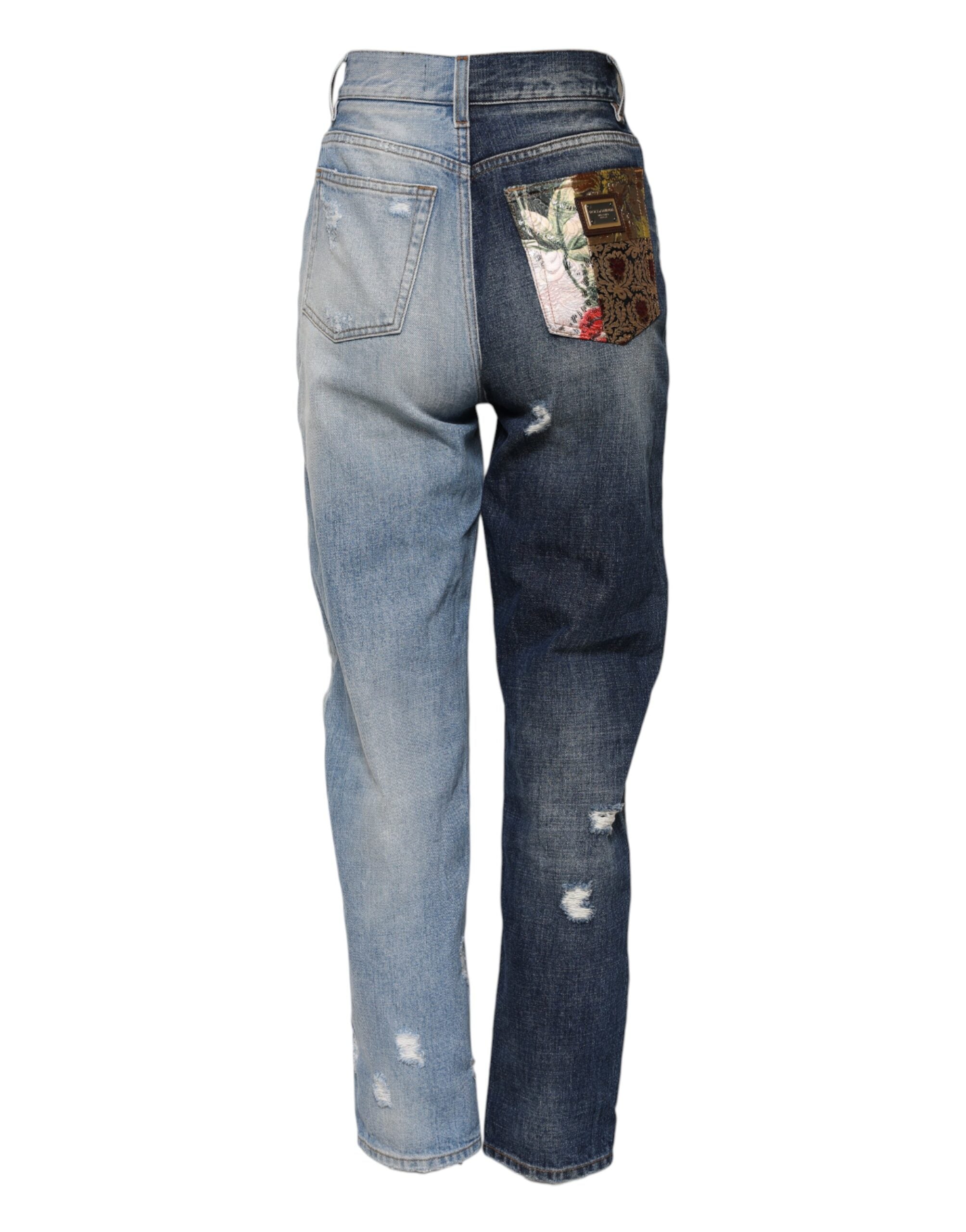 Vaqueros tapered multicolores de Dolce & Gabbana con patchwork -3