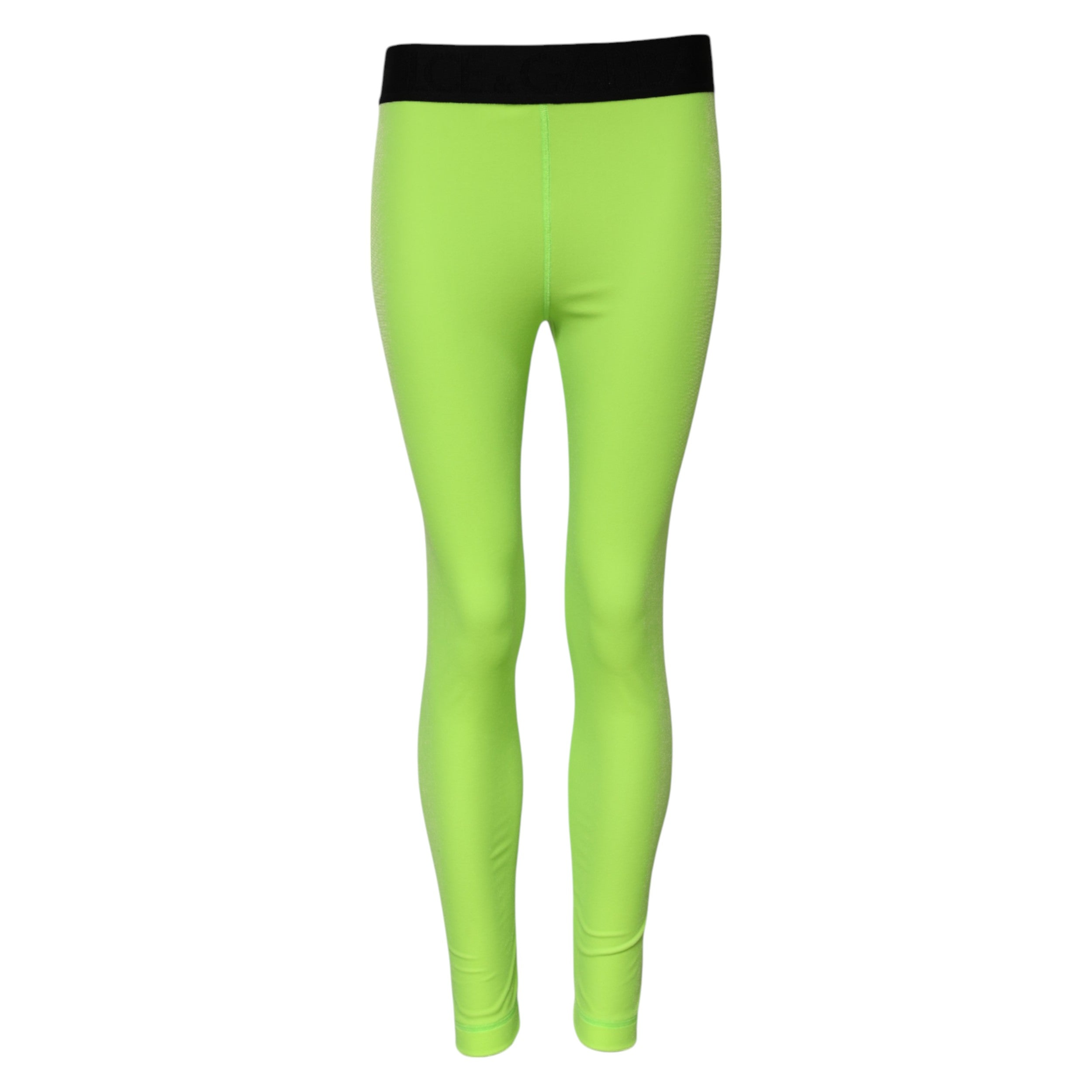 Dolce & Gabbana Grüne Nylon Slim Fit Leggings Hose-5