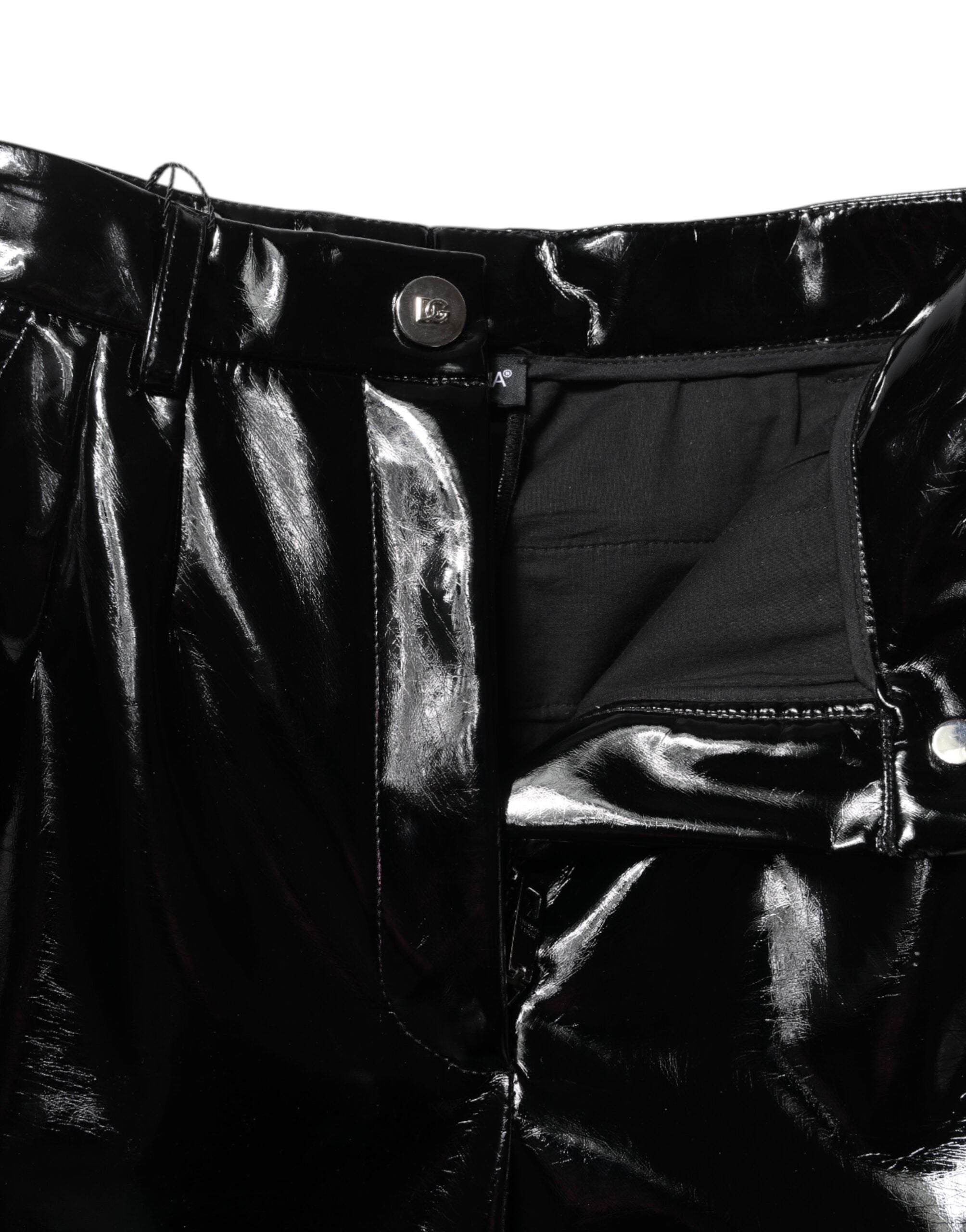 Dolce & Gabbana Black Cargo Bootcut High Waisted Trousers -4