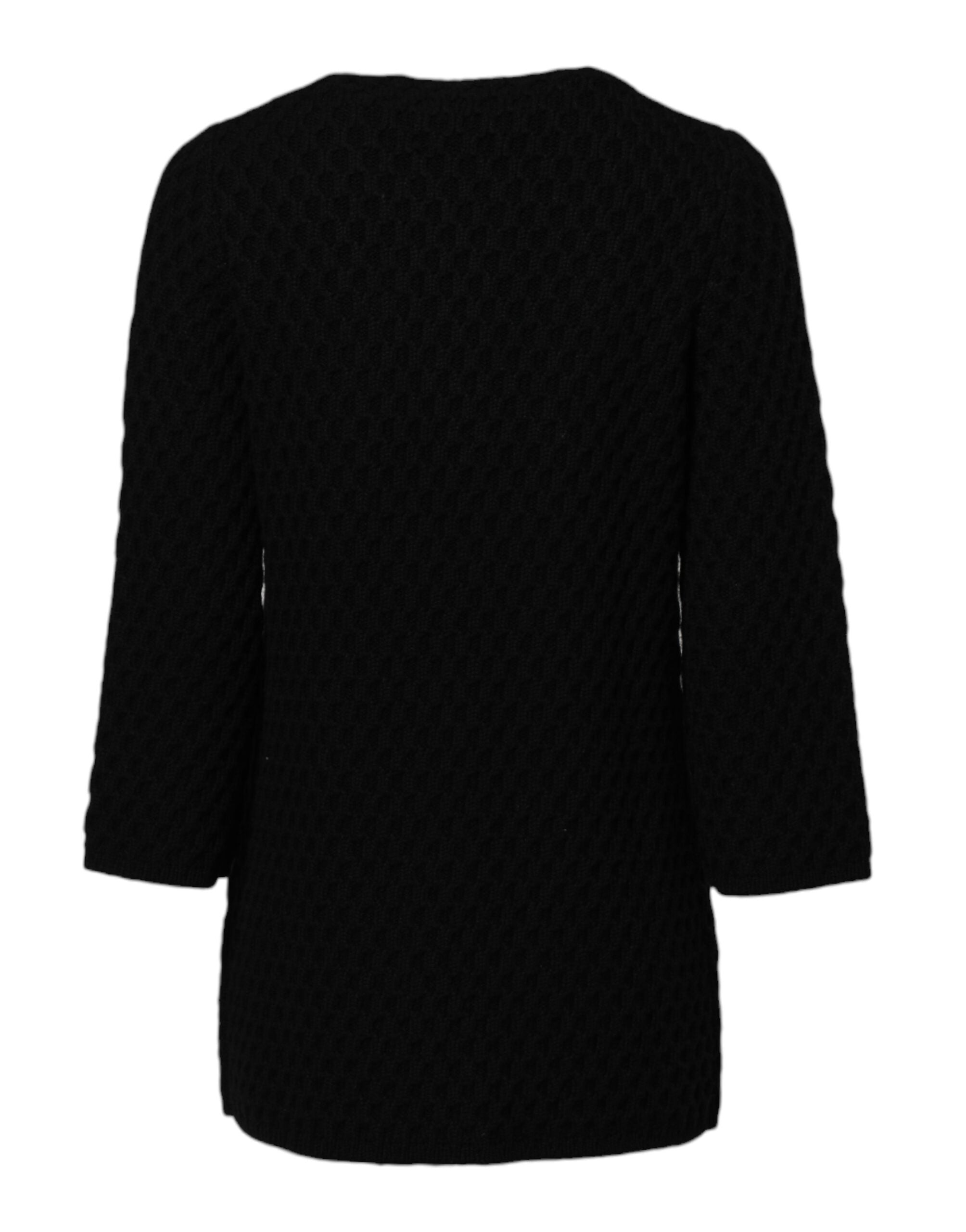 Dolce & Gabbana black quilted cashmere jacket with embellishments-3