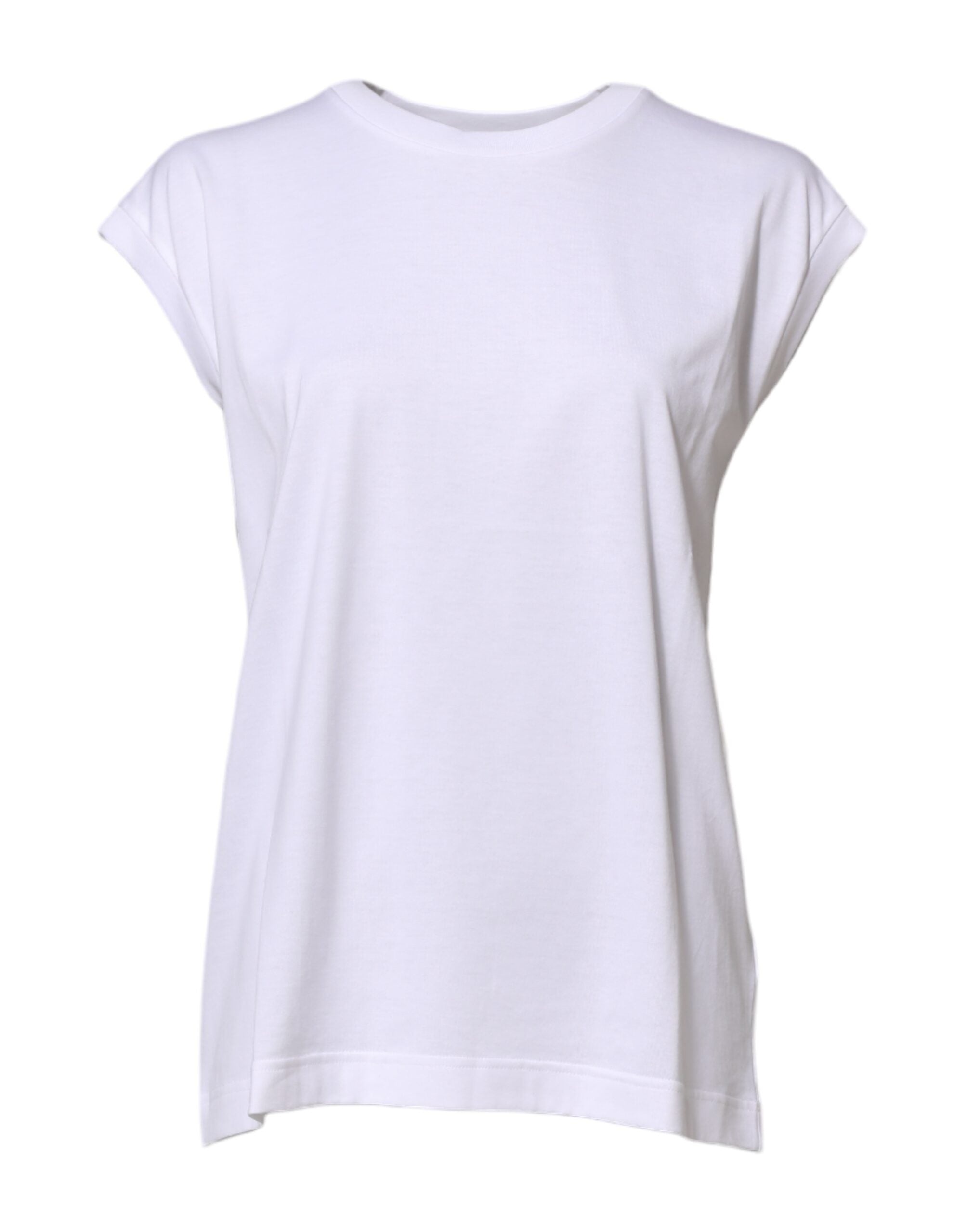 Dolce & Gabbana White Sleeveless Cotton Tank Top for Women