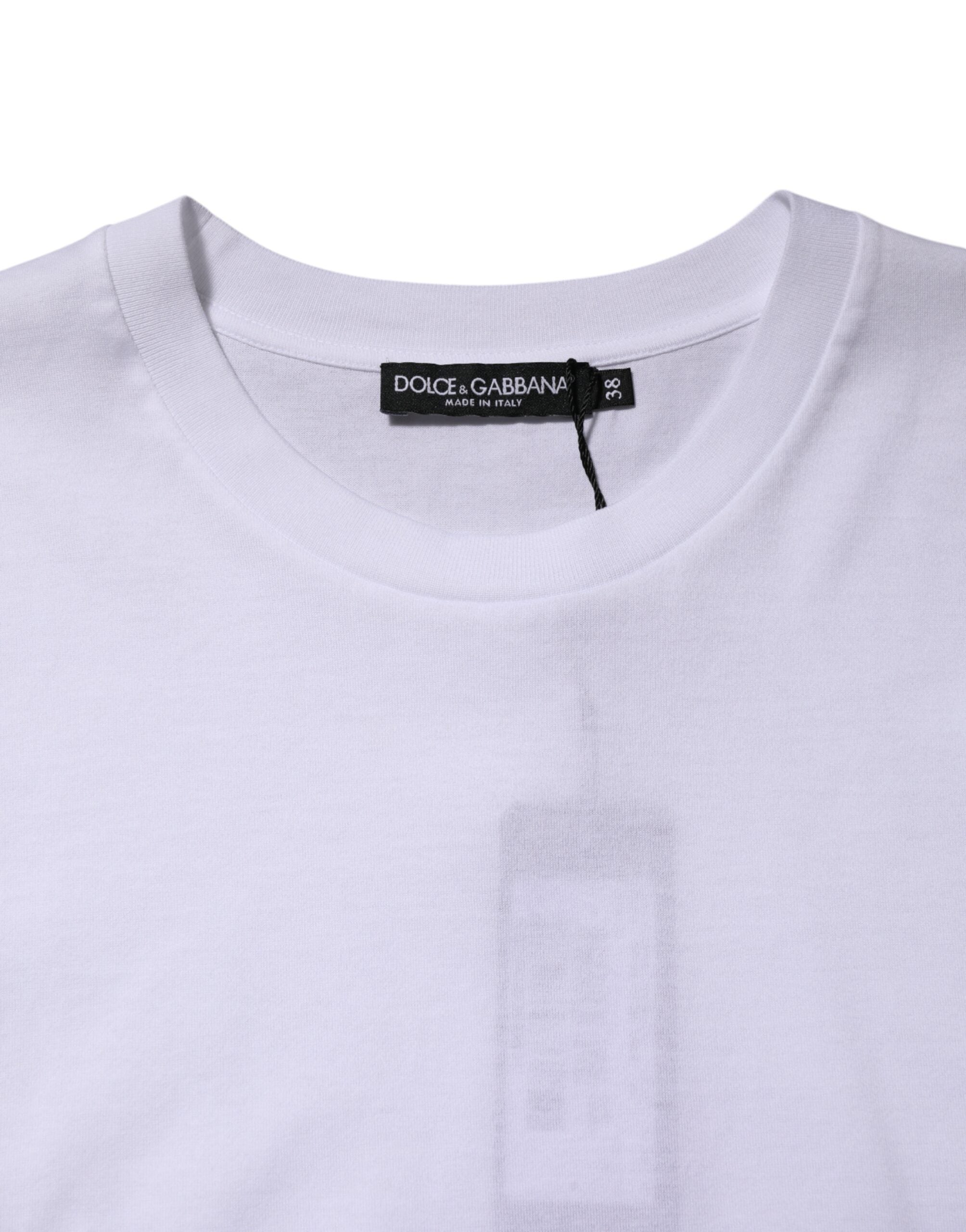 Dolce & Gabbana Weißes ärmelloses Baumwoll-Tank-T-Shirt für Frauen-4
