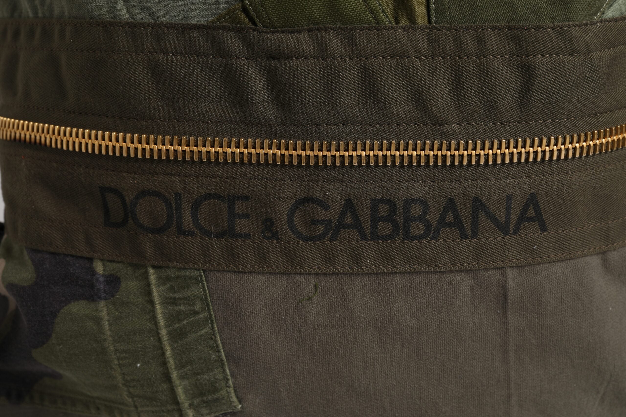 Dolce & Gabbana Military Green Patchwork Backpack Backpack Bag-6