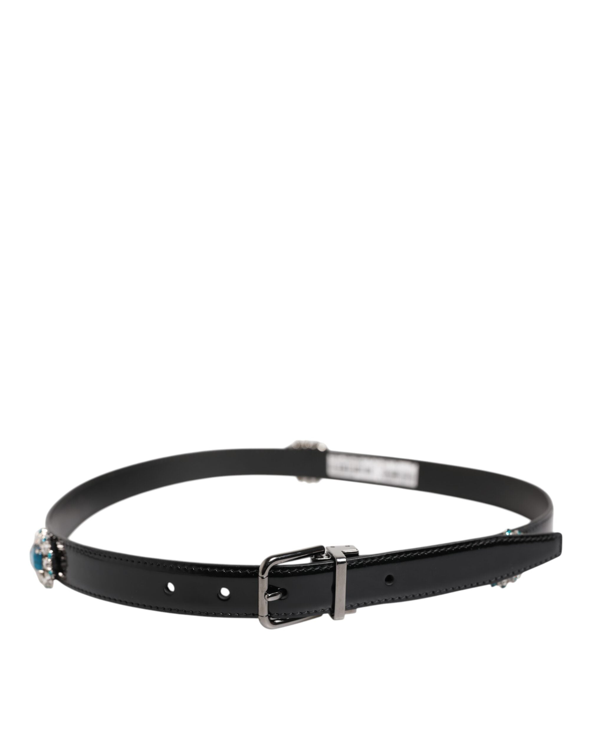 Dolce & Gabbana black belt with ornate metal logo buckle-3