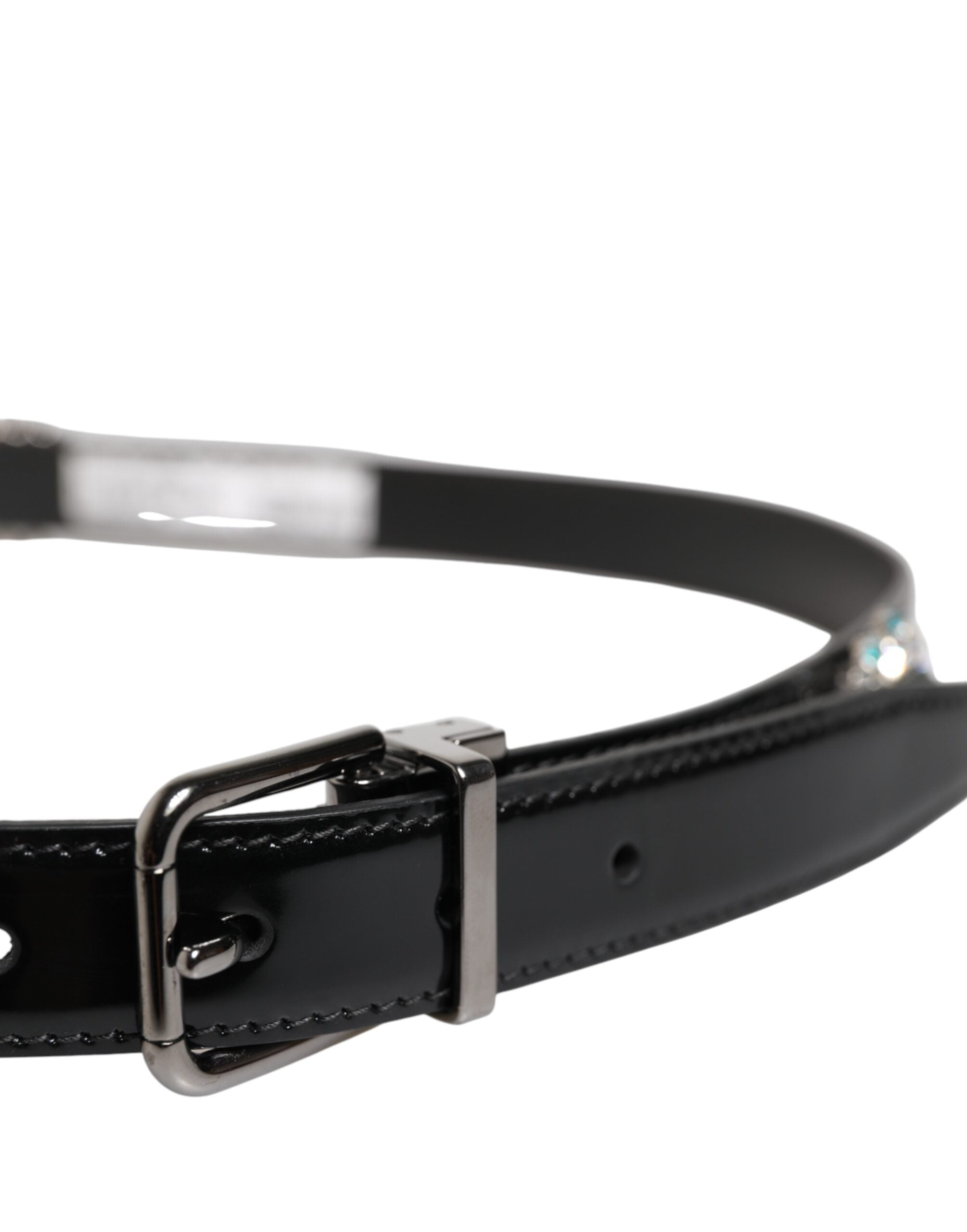 Dolce & Gabbana black belt with ornate metal logo buckle-4