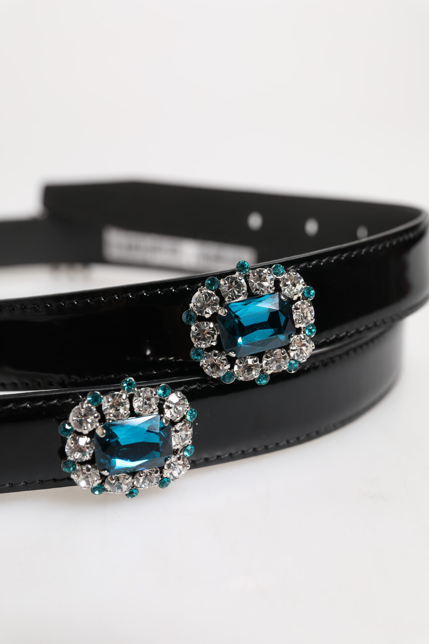 Dolce & Gabbana black belt with ornate metal logo buckle-6
