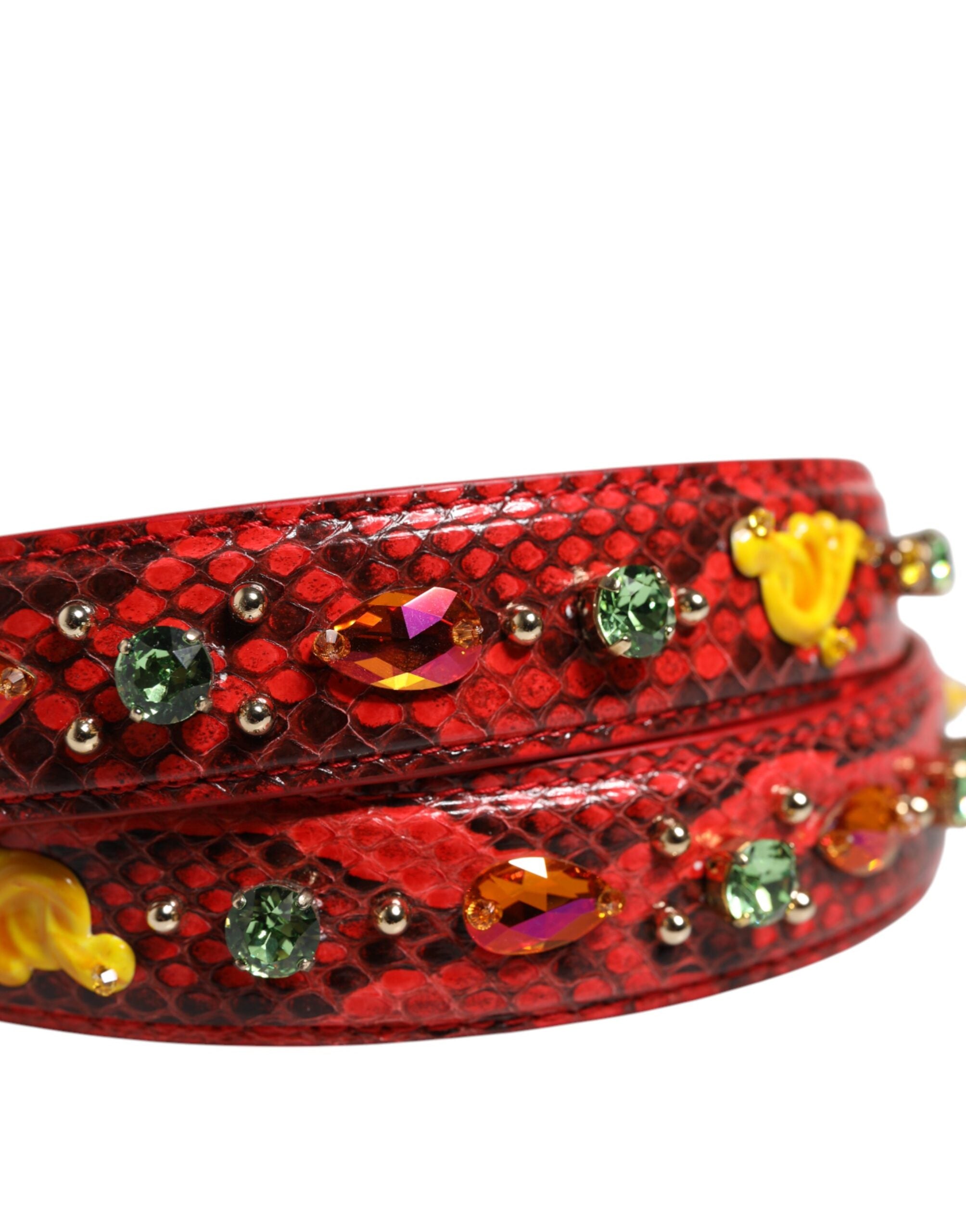 Dolce & Gabbana Multicolor embellished handbag accessory shoulder strap-3