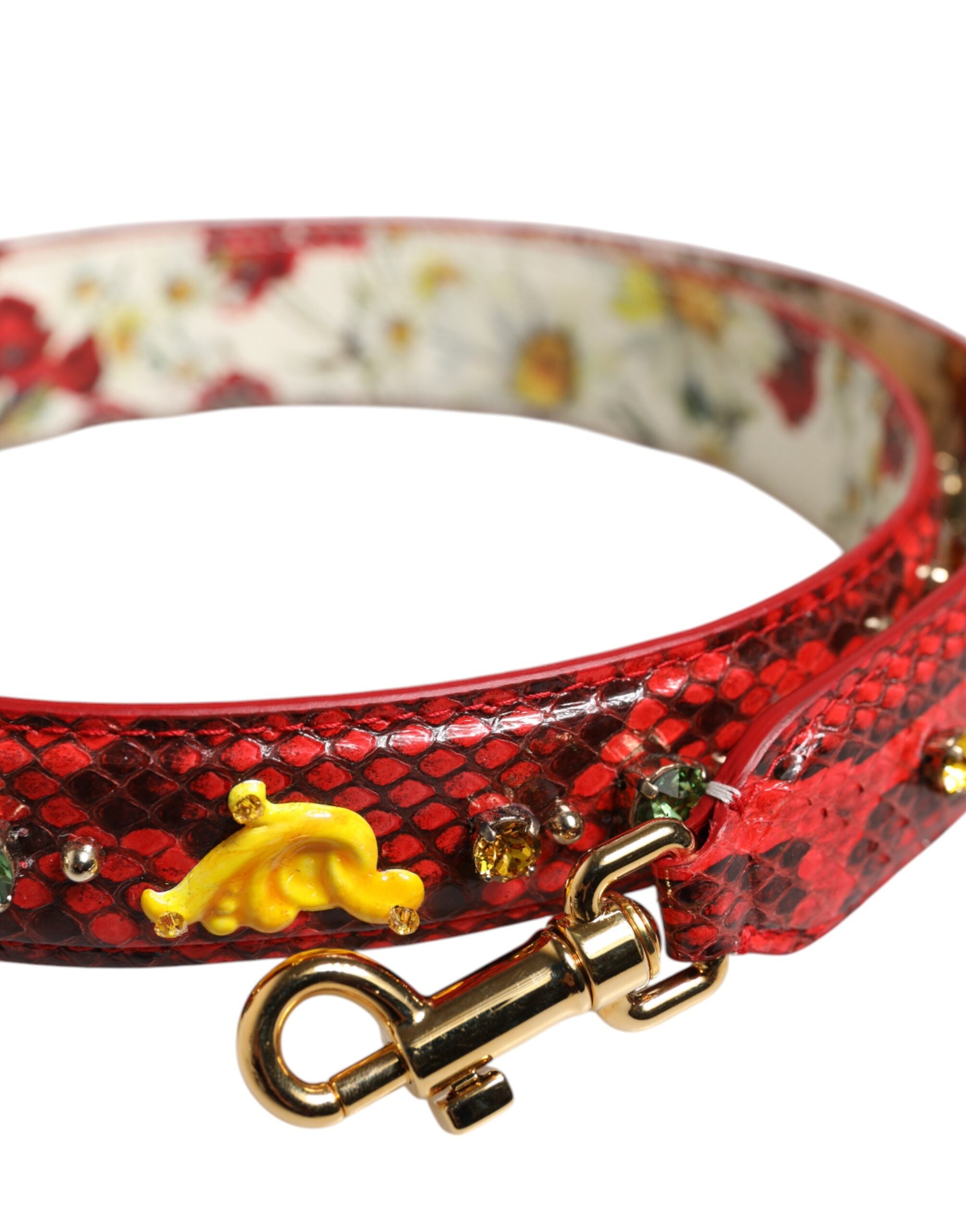 Dolce & Gabbana Multicolor embellished handbag accessory shoulder strap-4