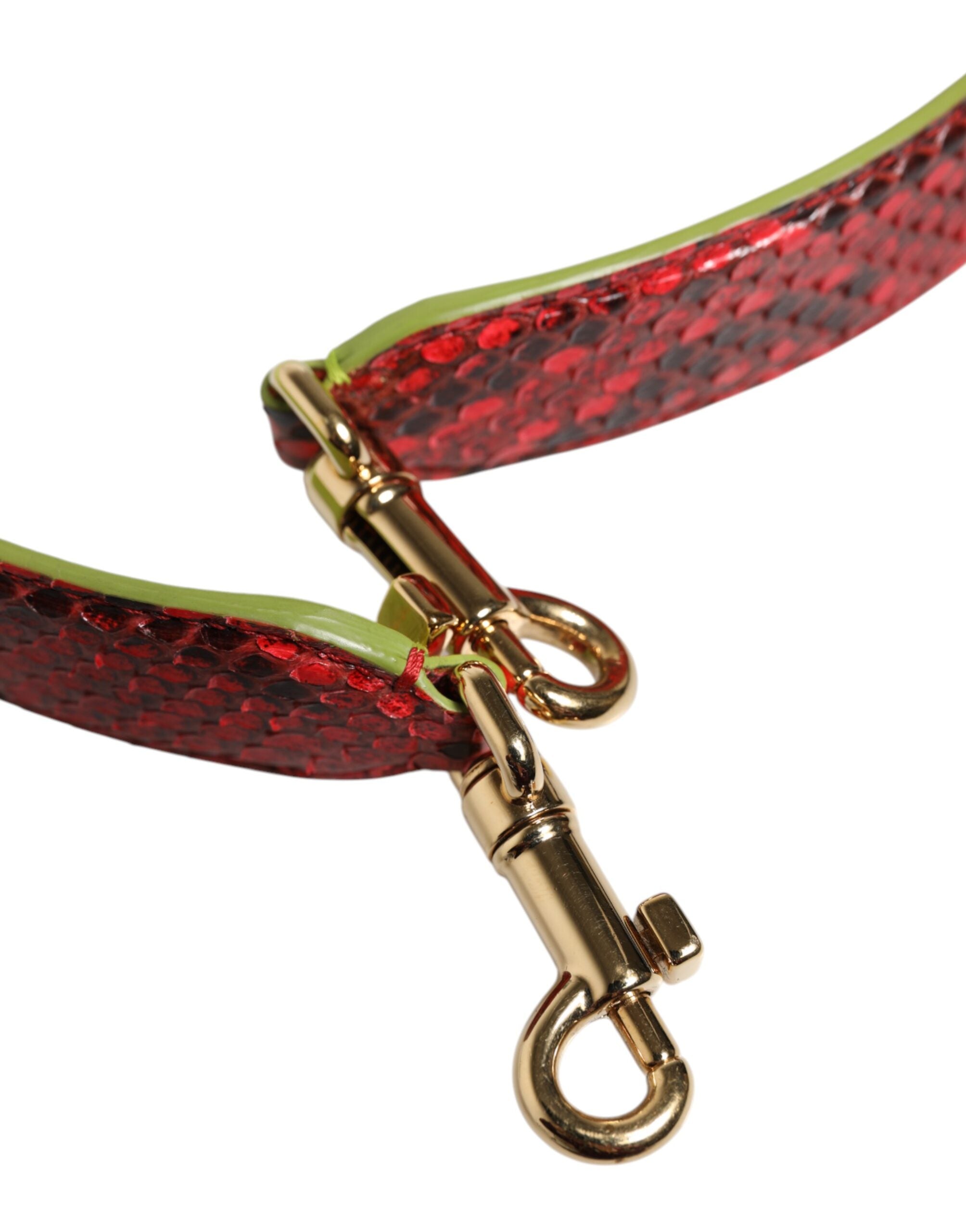 Dolce & Gabbana Rotes Exotenleder Handtasche Accessoire Schulterriemen-3