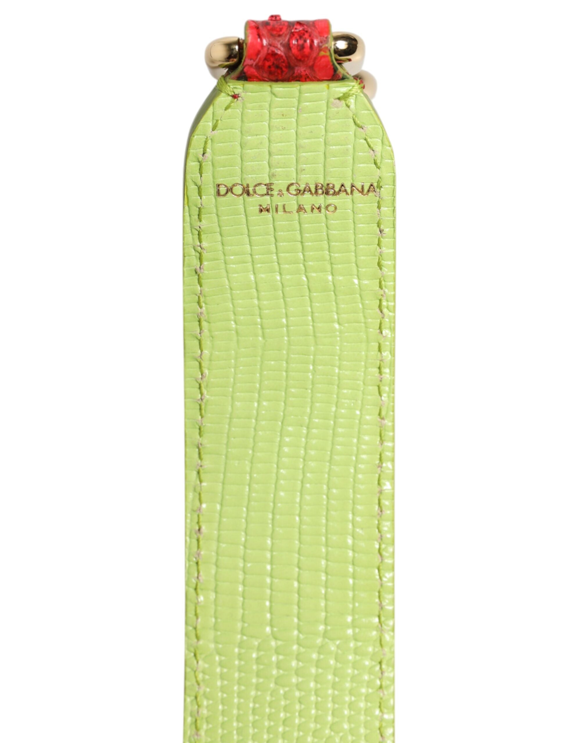 Dolce & Gabbana Rotes Exotenleder Handtasche Accessoire Schulterriemen-5