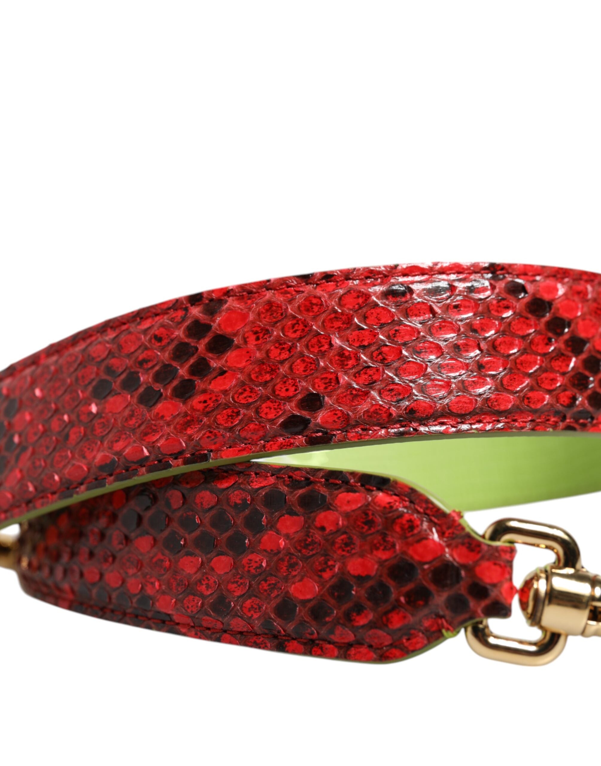 Dolce & Gabbana Rotes Exotenleder Handtasche Accessoire Schulterriemen-6