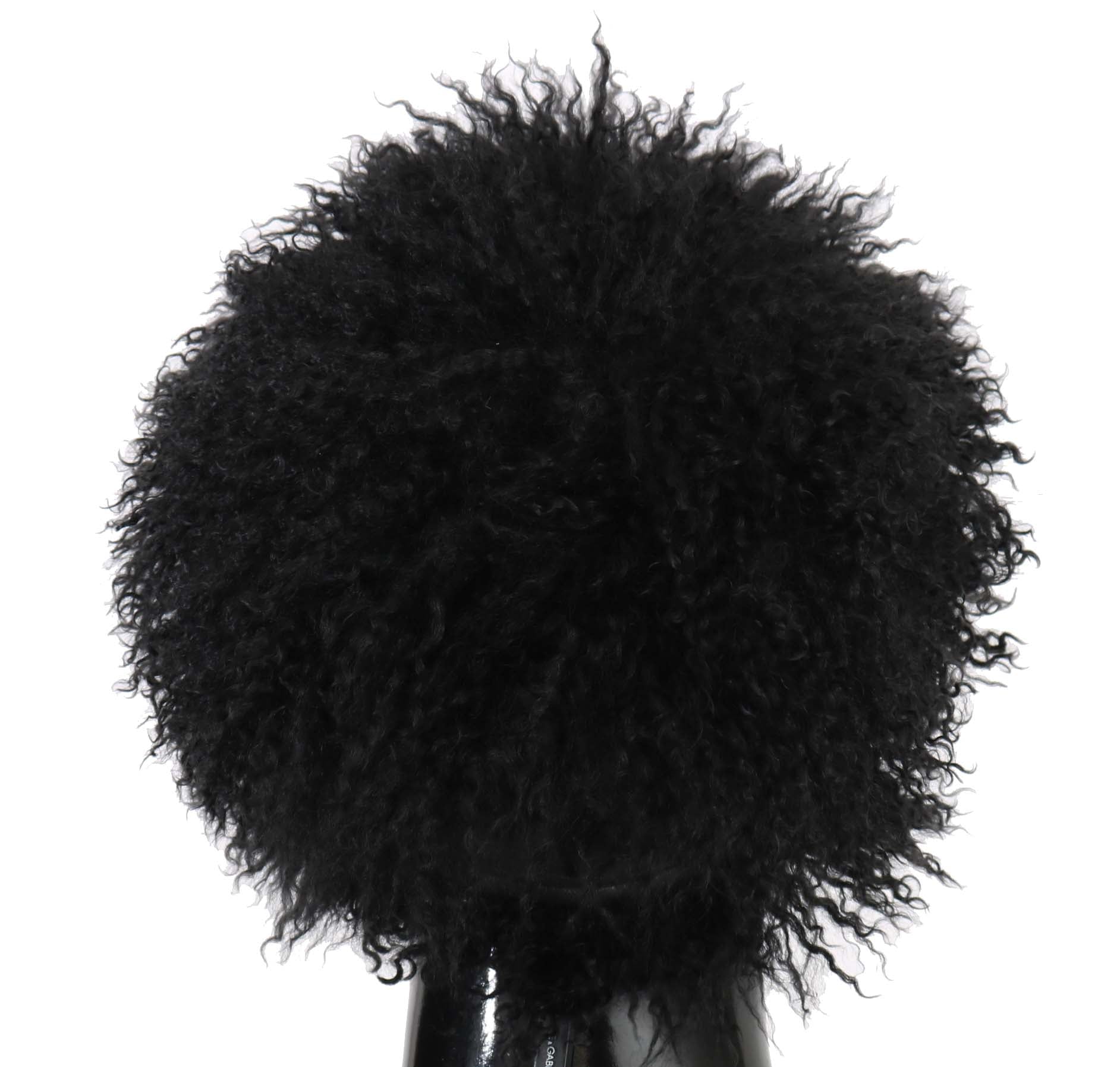 Sombrero Gatsby de piel de cordero tibetana negra de Dolce & Gabbana-5