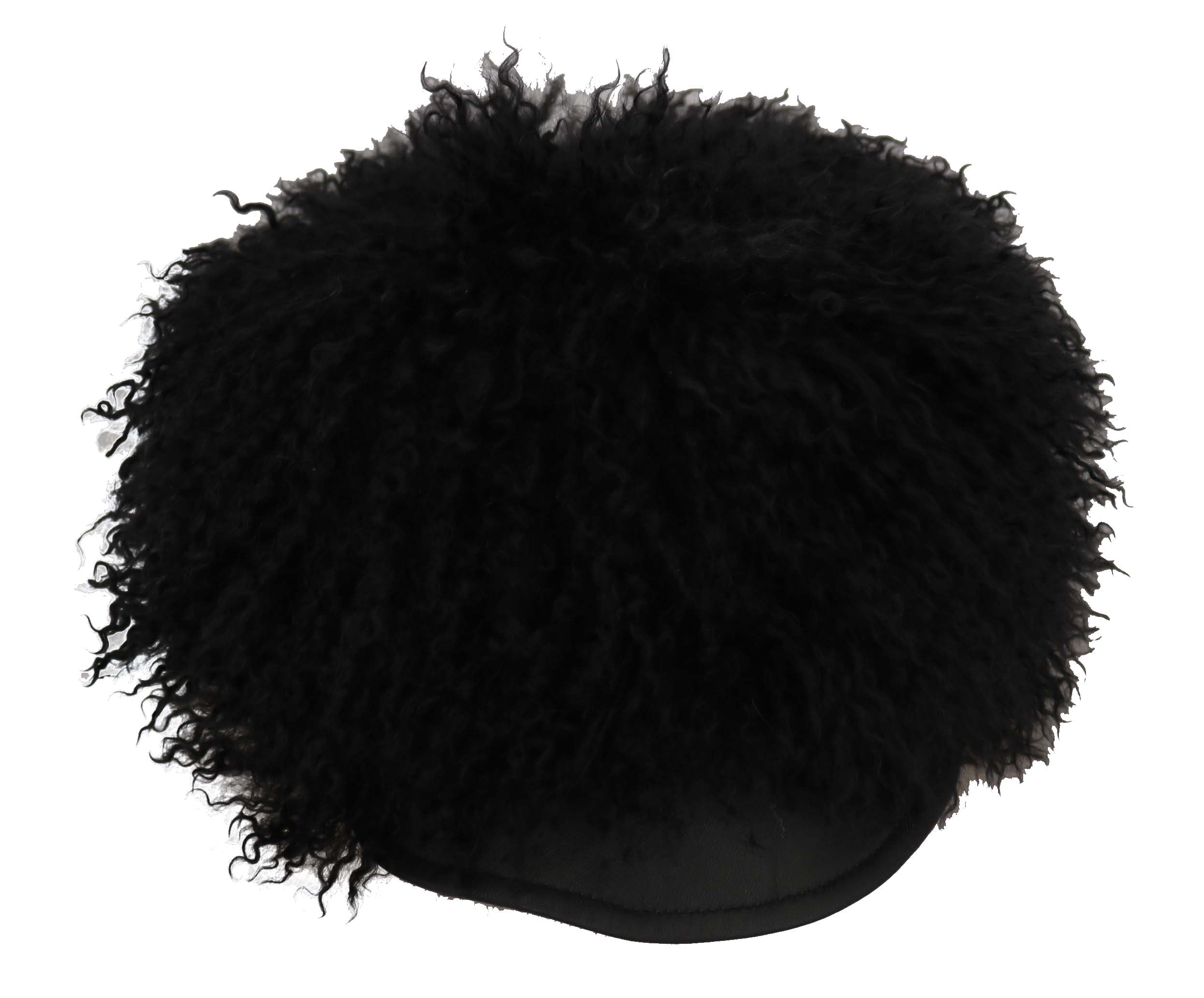 Sombrero Gatsby de piel de cordero tibetana negra de Dolce & Gabbana-4