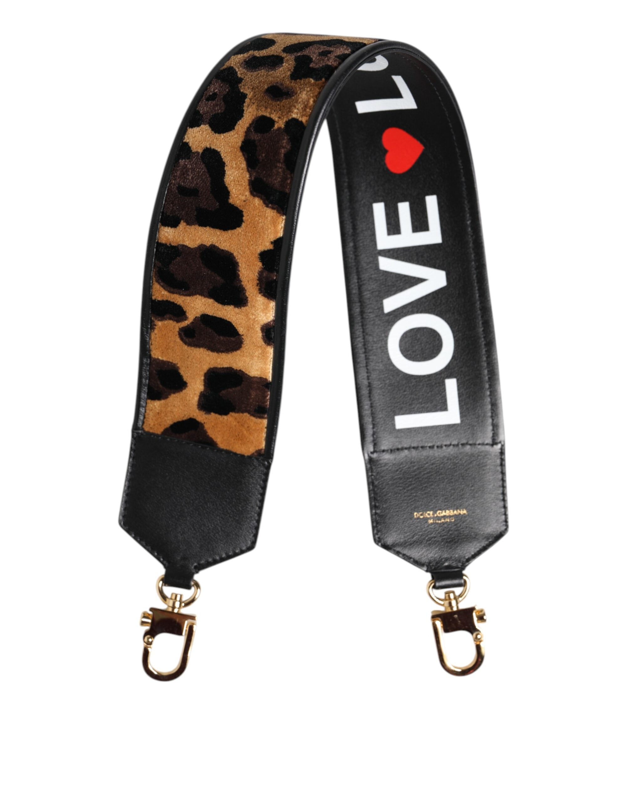 Bolso reversible con estampado de leopardo negro de Dolce & Gabbana con correa para el hombro-6