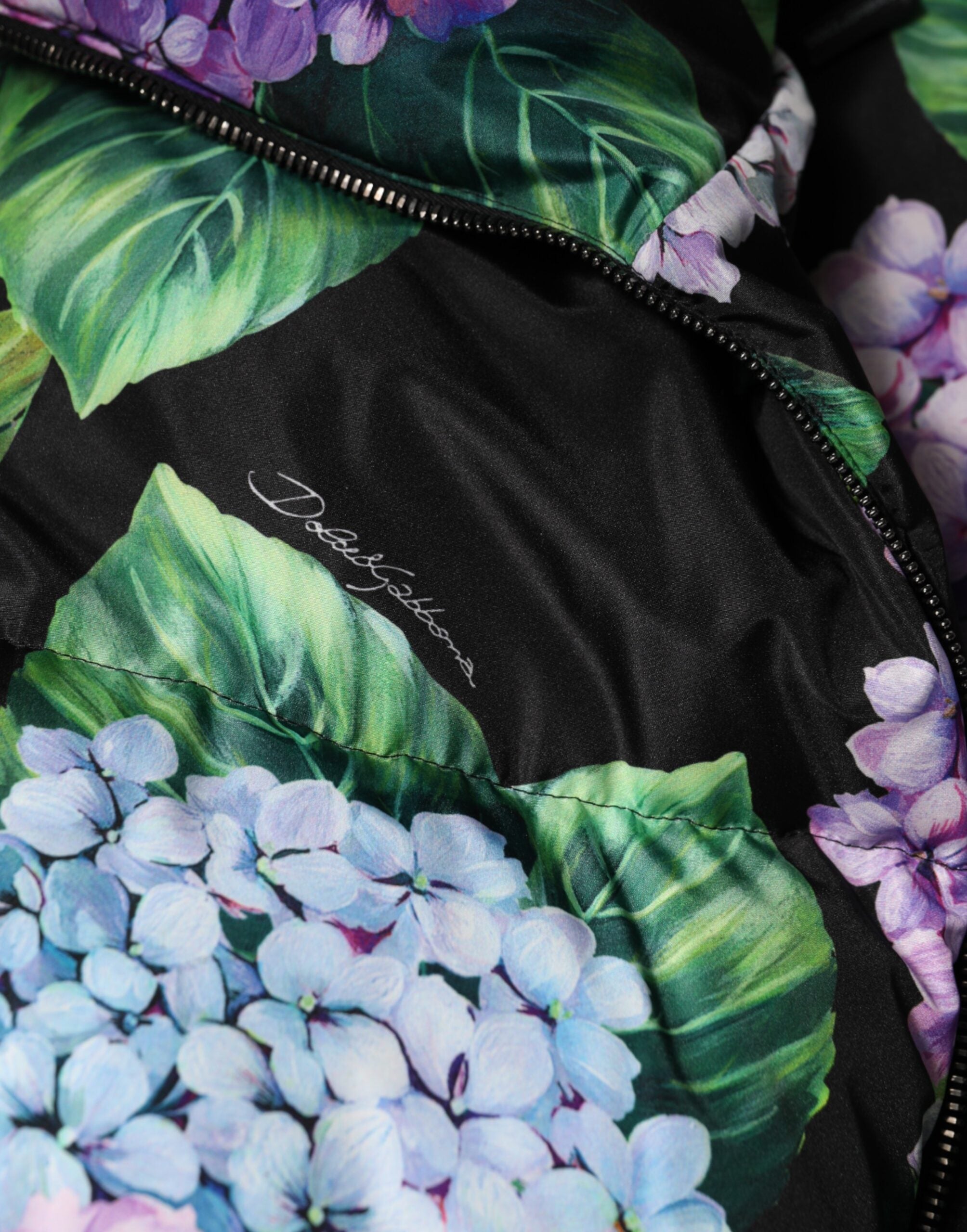 Dolce & Gabbana quilted jacket with multicolored floral print and puffer-7