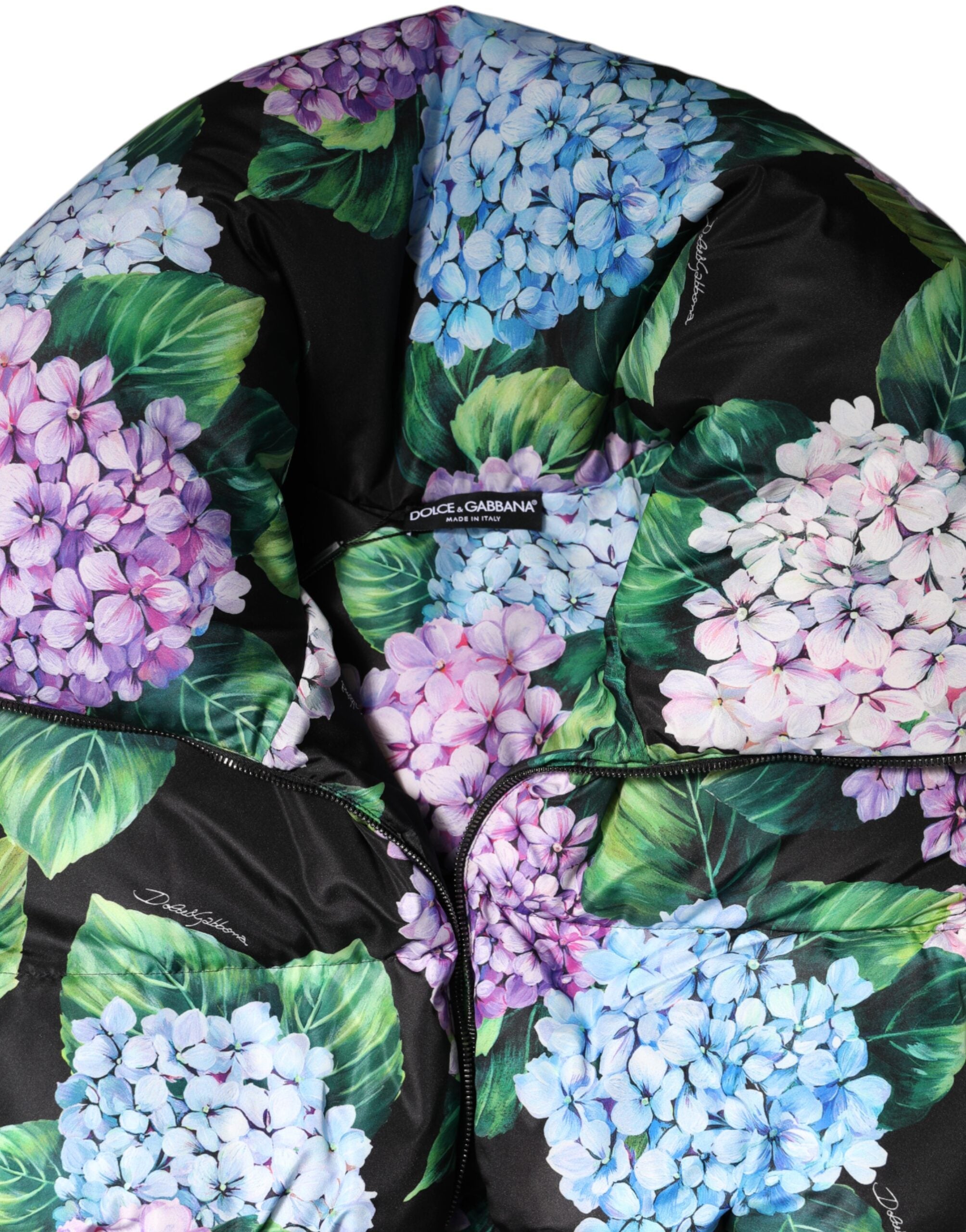 Dolce & Gabbana quilted jacket with multicolored floral print and puffer-8