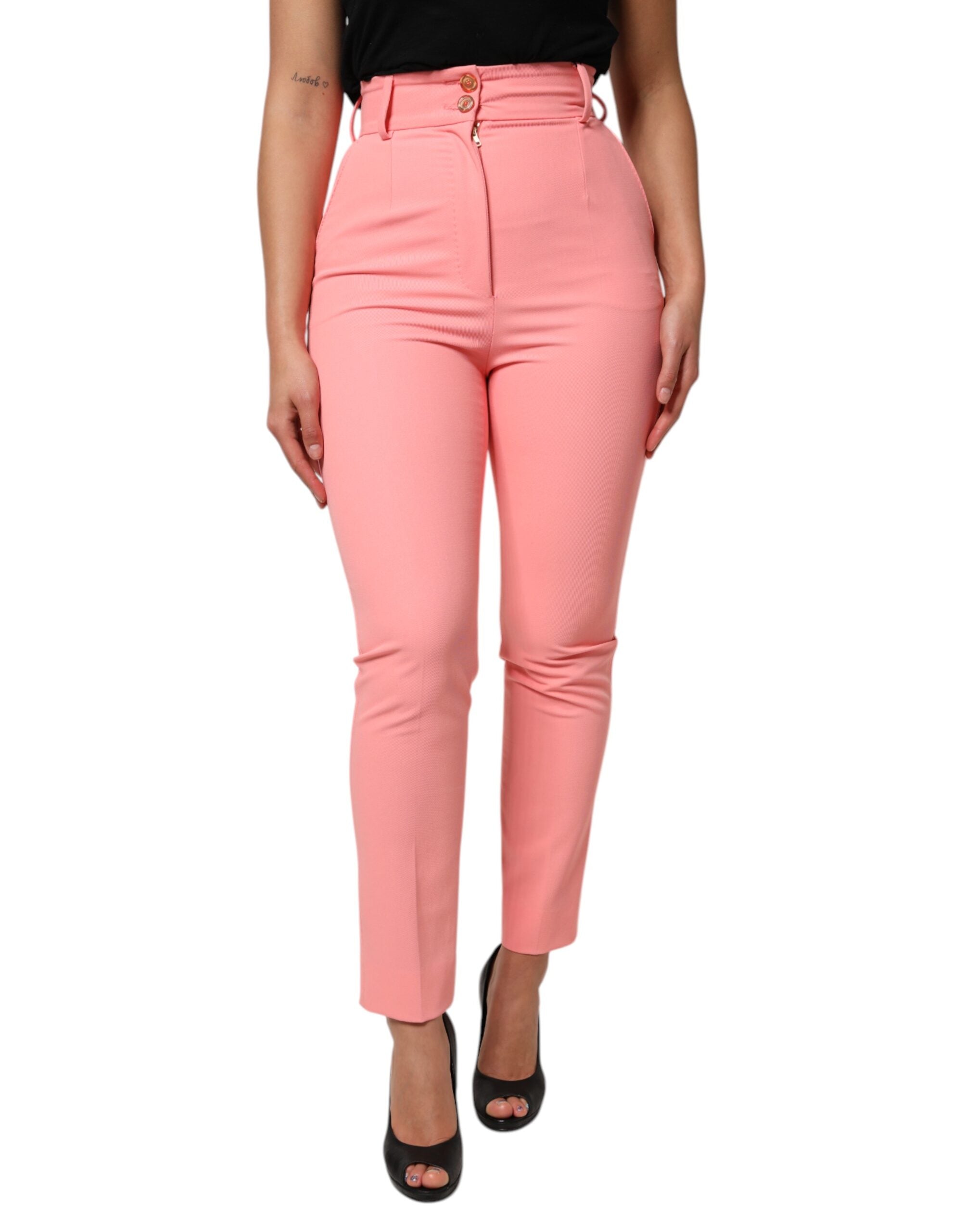Dolce & Gabbana pink dress with a high waist and tapered trousers-2