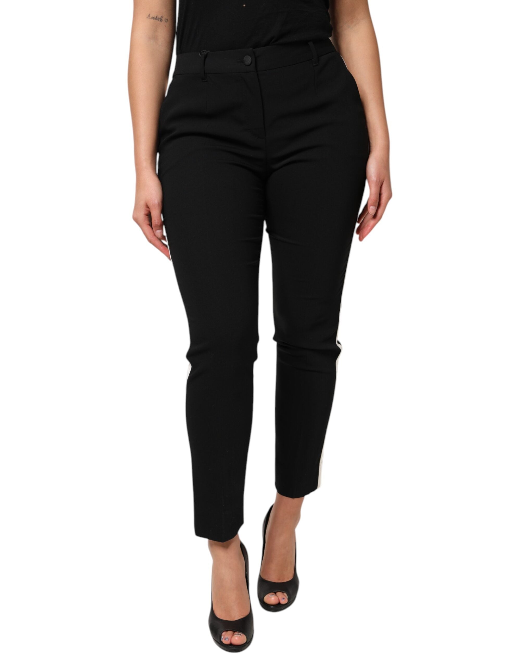 Dolce & Gabbana Black tailored wool trousers-1