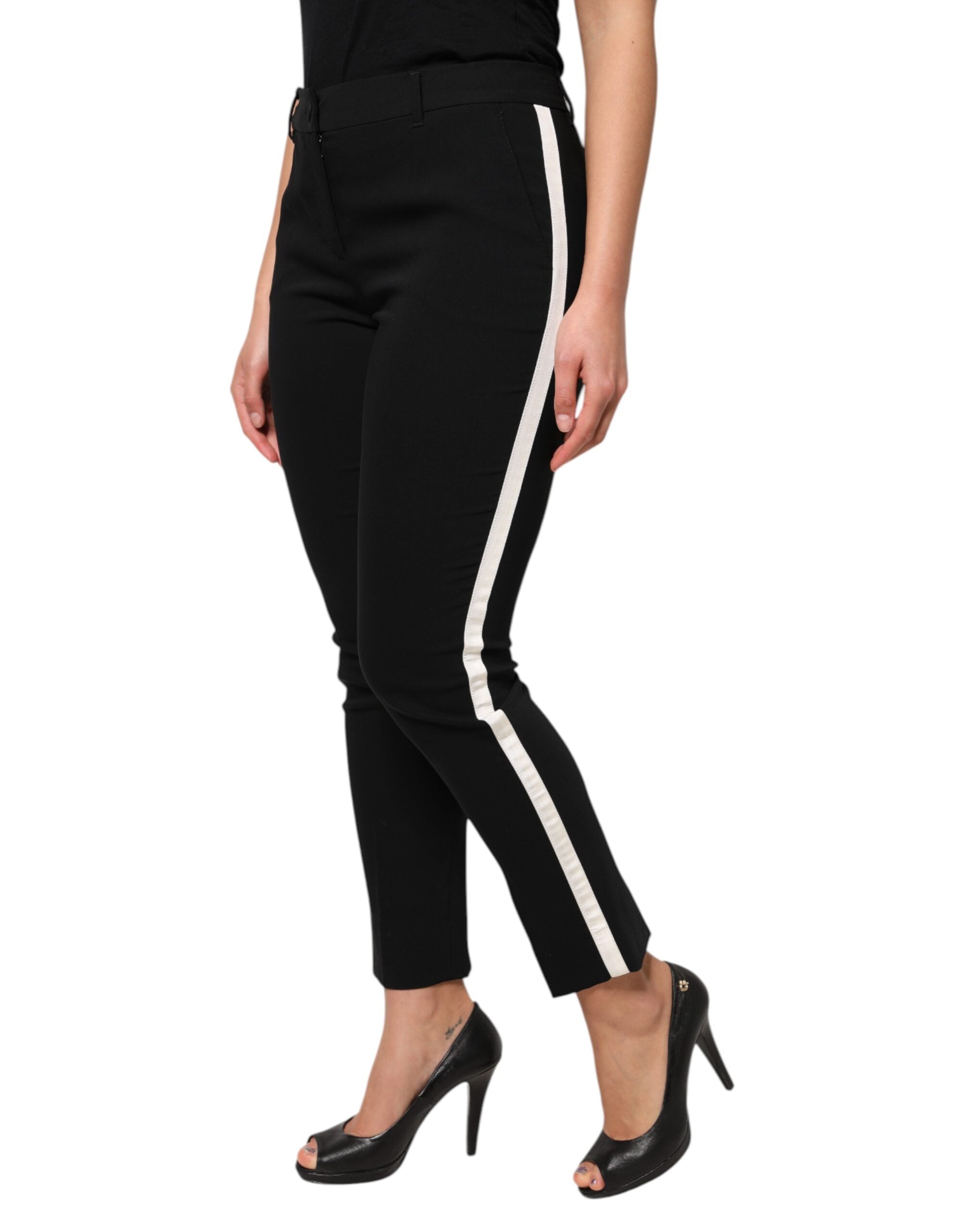 Dolce & Gabbana Black tailored wool trousers-3