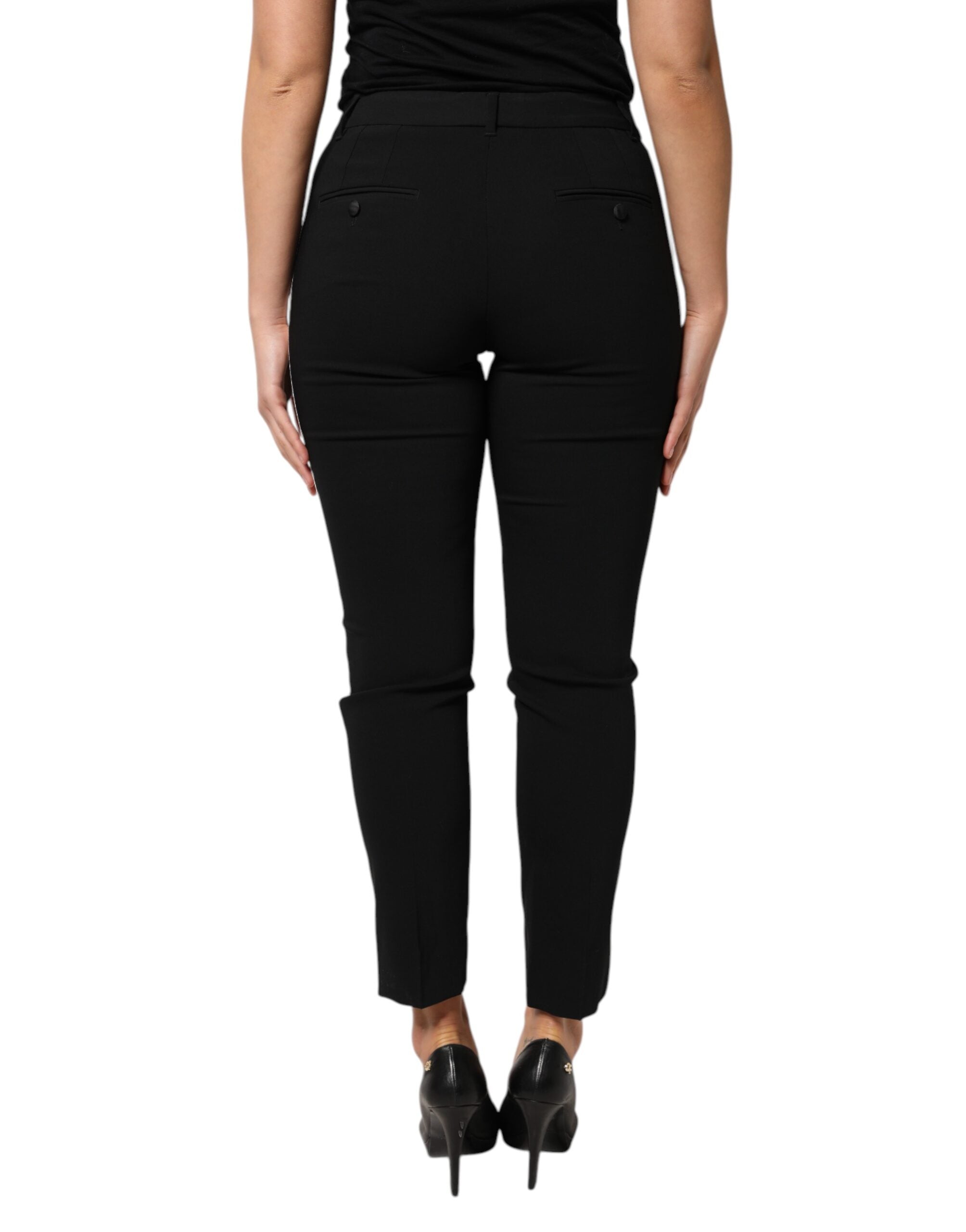 Dolce & Gabbana Black tailored wool trousers-4