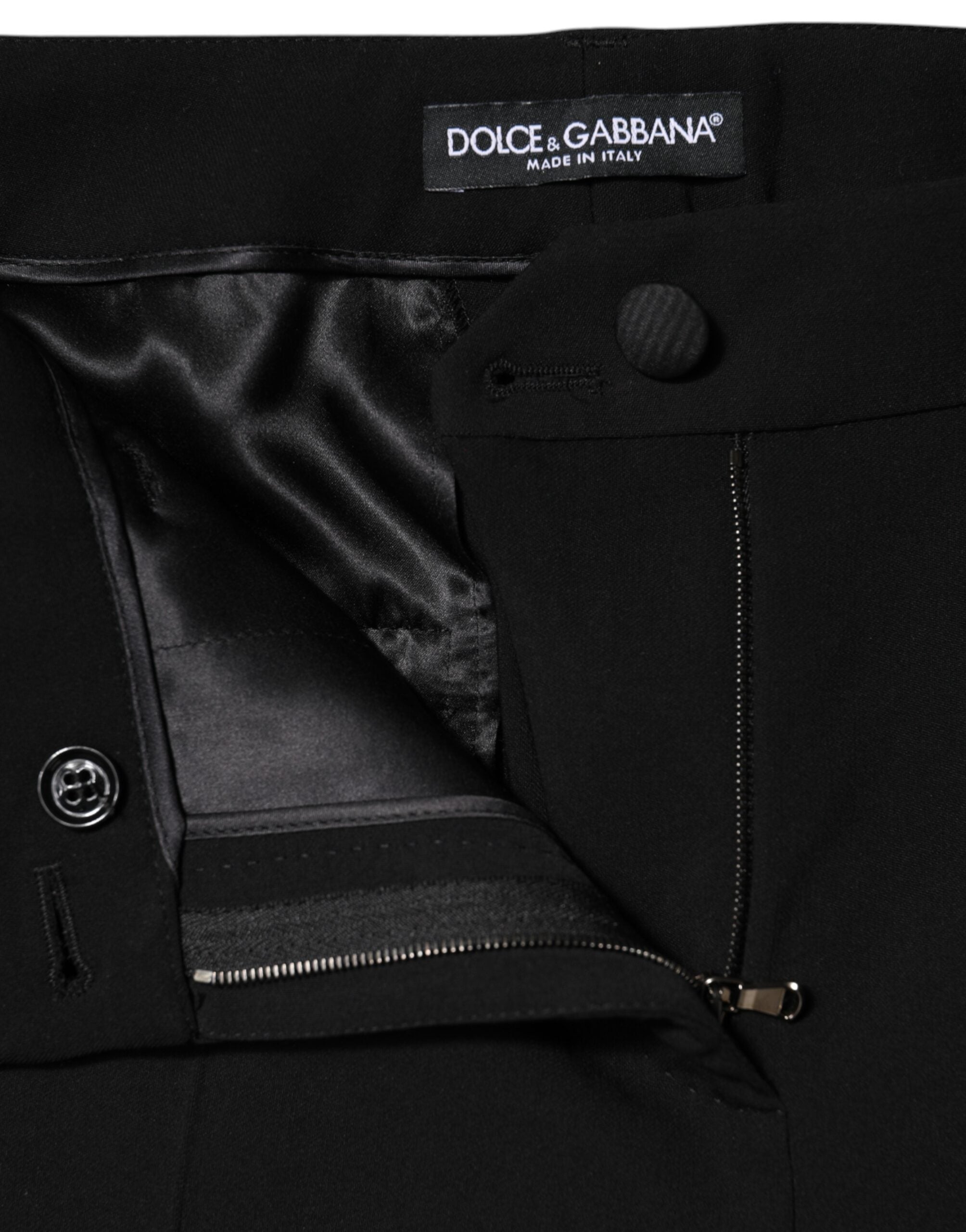 Dolce & Gabbana Black tailored wool trousers-6