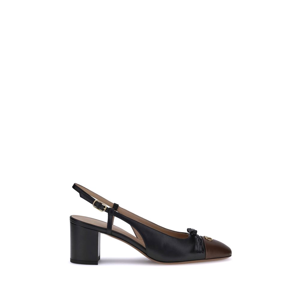 Valentino Garavani Schwarze Pumps aus Kalbsleder Bos Taurus