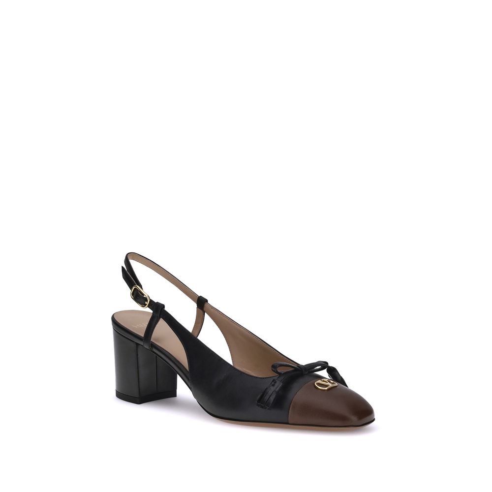 Valentino Garavani Schwarze Pumps aus Kalbsleder Bos Taurus-2