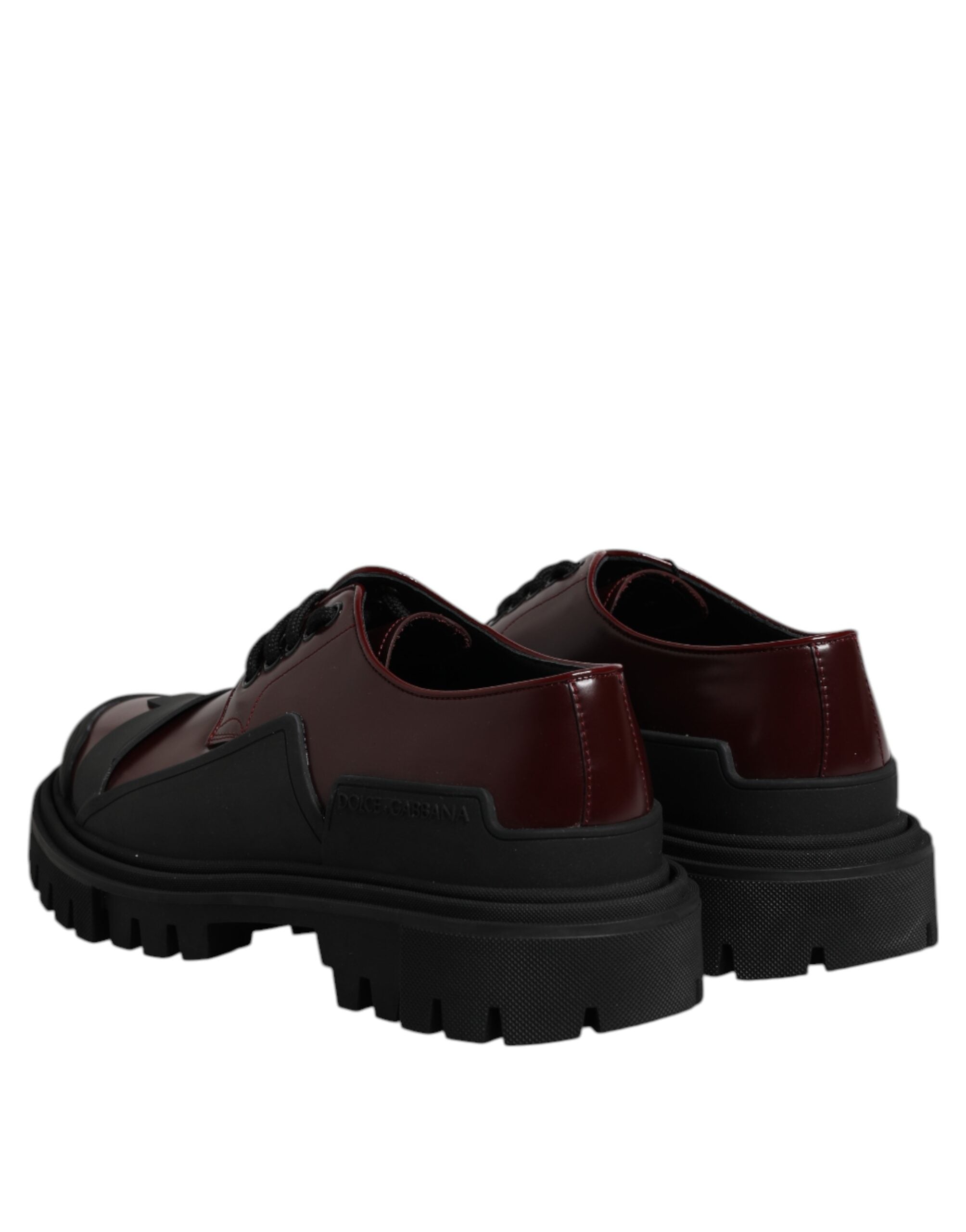 Dolce & Gabbana red leather lace-up shoes for trekking suits-5