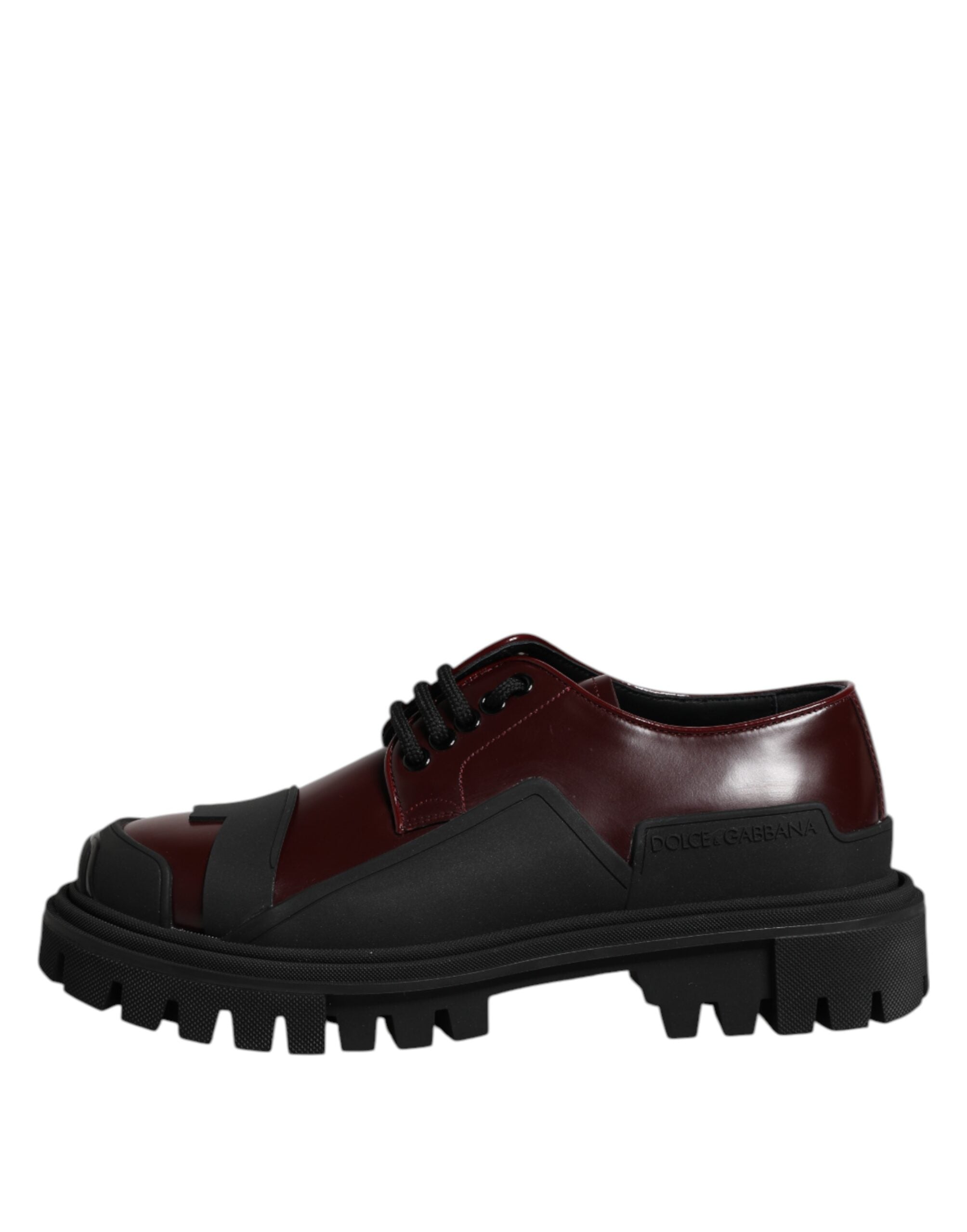 Dolce & Gabbana red leather lace-up shoes for trekking suits-6