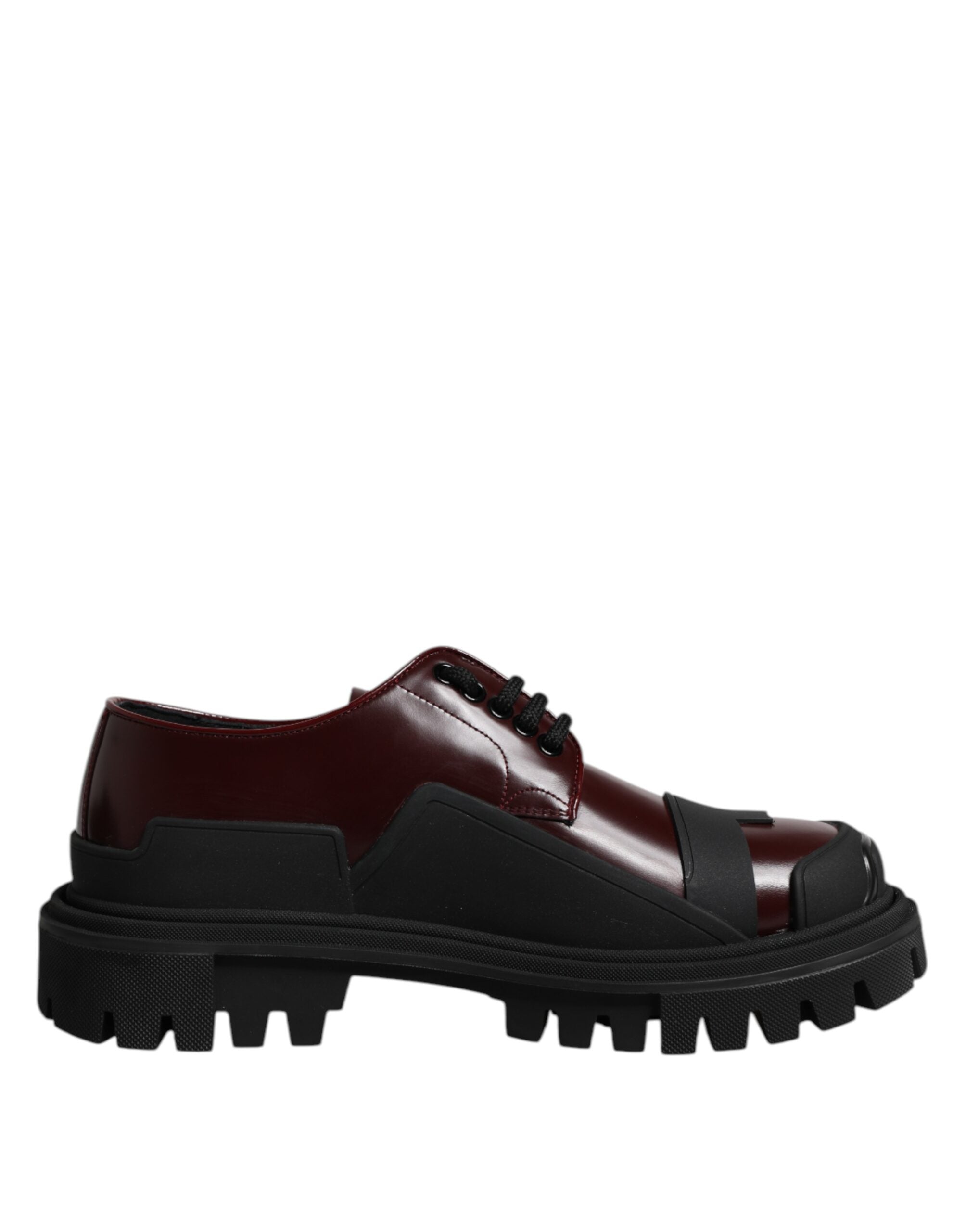 Dolce & Gabbana red leather lace-up shoes for trekking suits-7