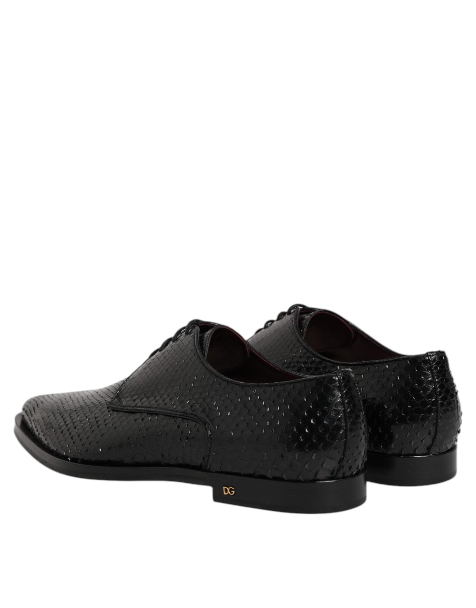 Zapatos Derby de hombre con cordones de cuero negro de Dolce & Gabbana-5