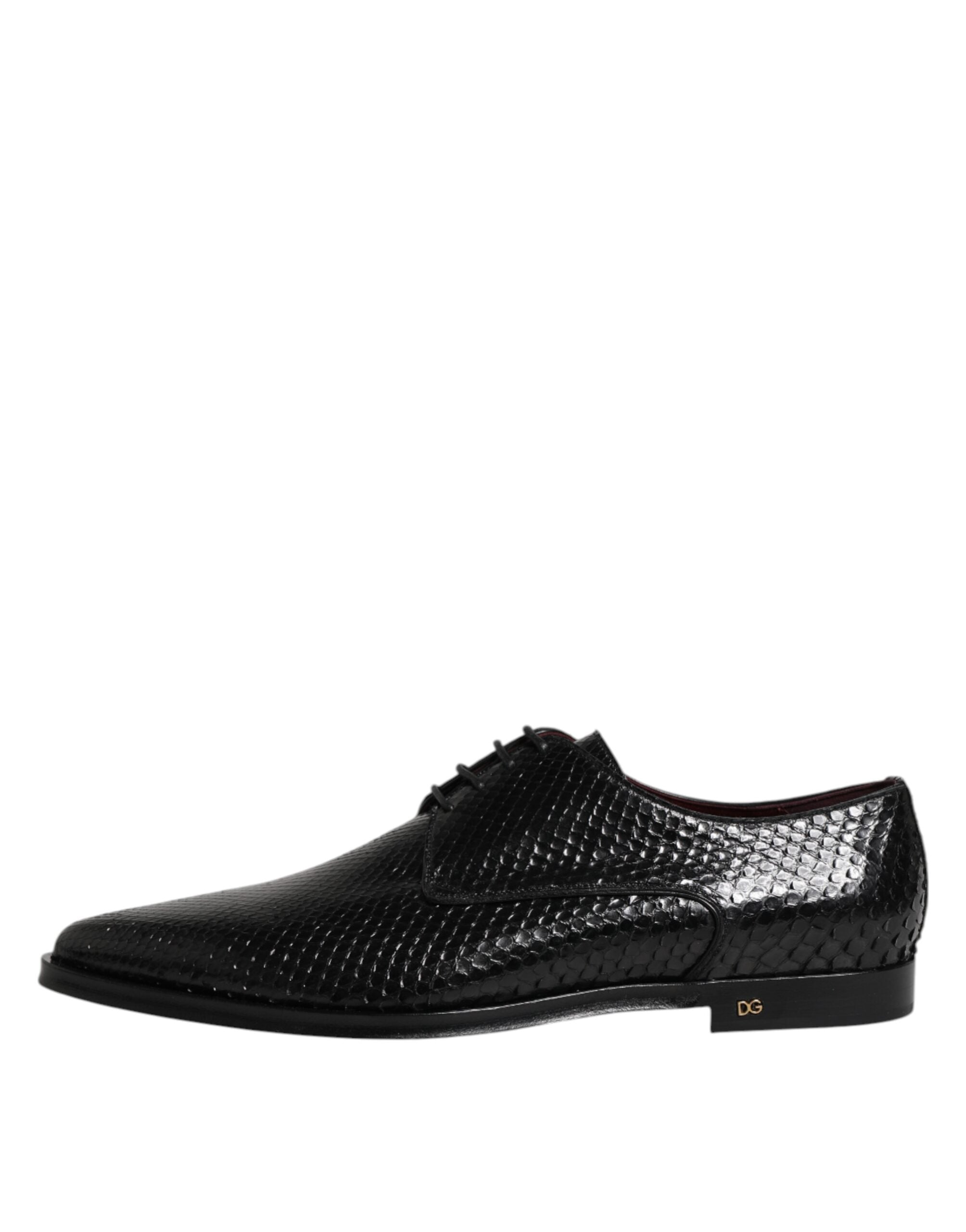 Zapatos Derby de hombre con cordones de cuero negro de Dolce & Gabbana-6