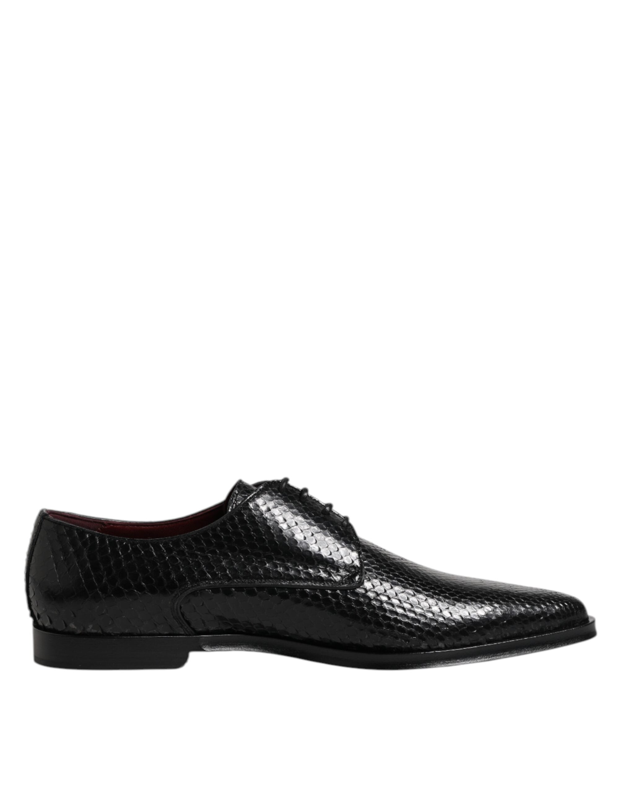 Zapatos Derby de hombre con cordones de cuero negro de Dolce & Gabbana-7