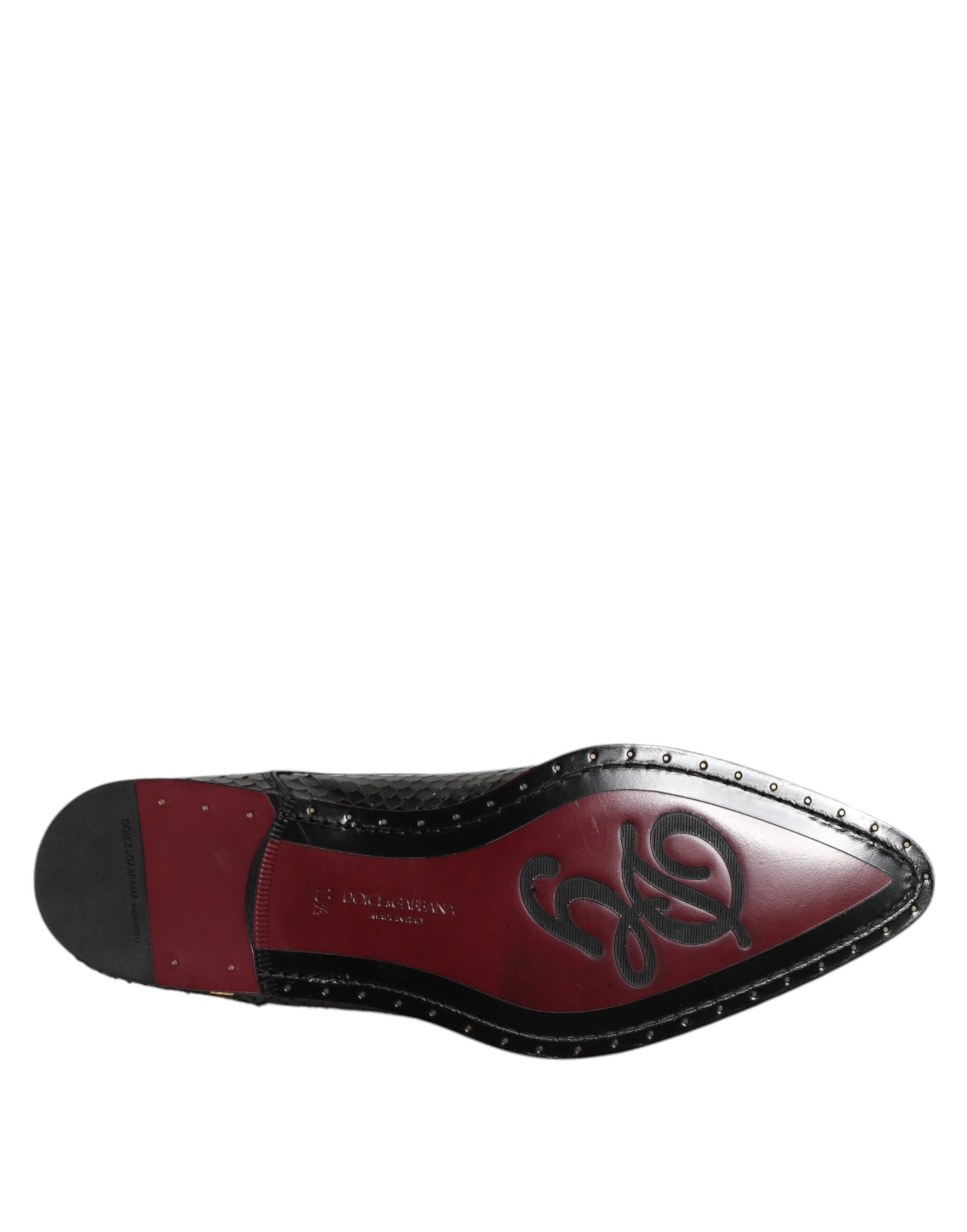 Zapatos Derby de hombre con cordones de cuero negro de Dolce & Gabbana-8