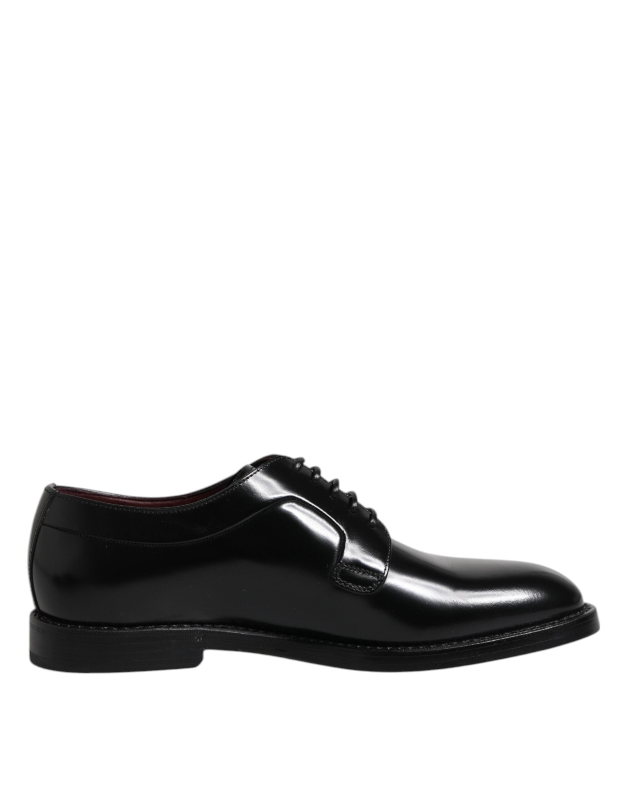 Dolce & Gabbana Schwarze Kalbsleder Schnürschuhe Dress Derby-1