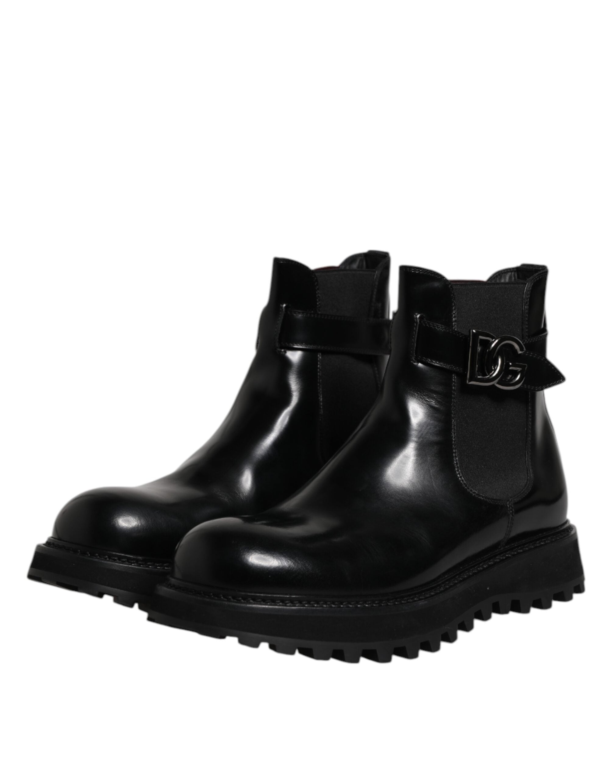 Botas Chelsea con cinturón negro y logotipo DG de Dolce & Gabbana para hombre-4
