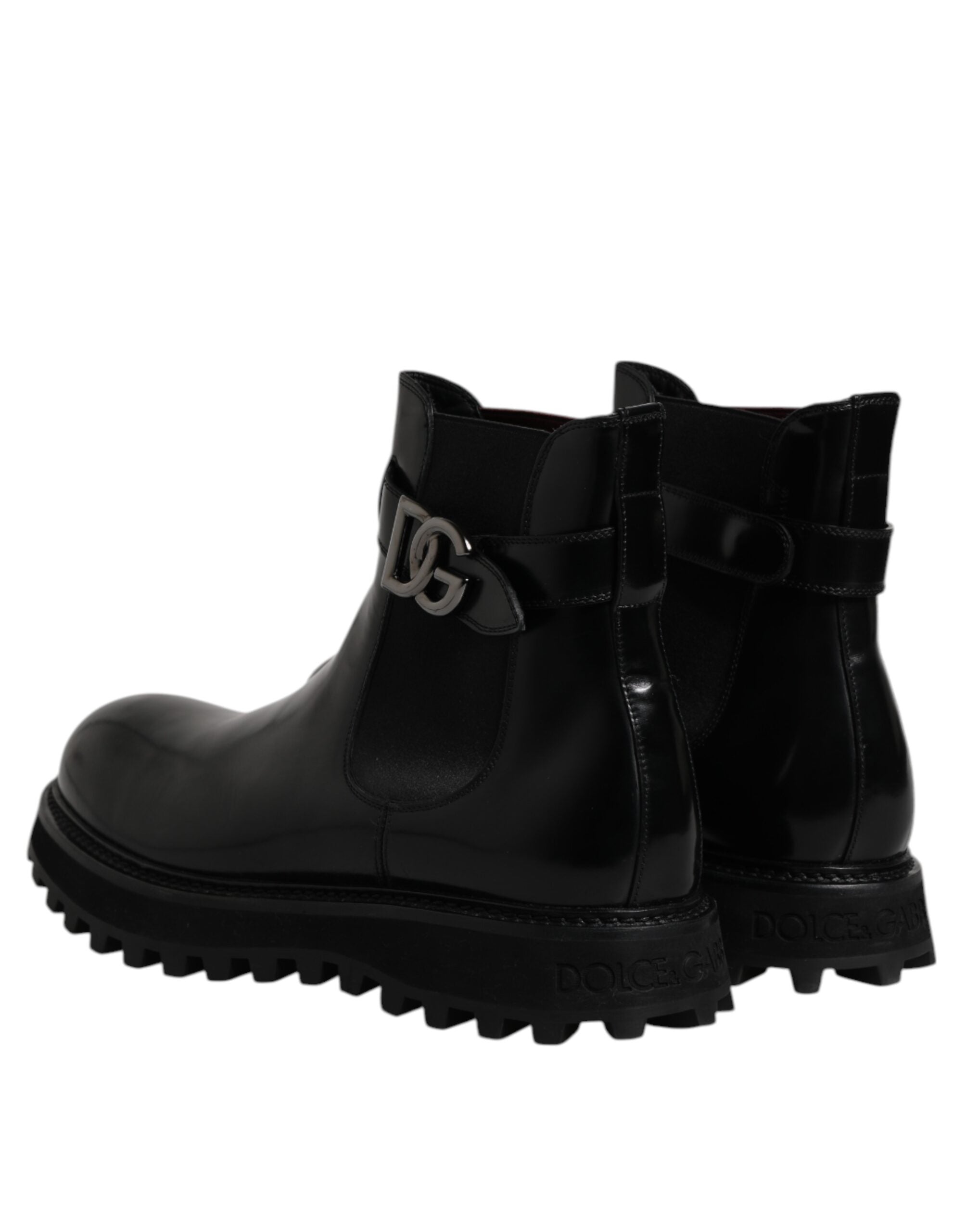 Botas Chelsea con cinturón negro y logotipo DG de Dolce & Gabbana para hombre-5