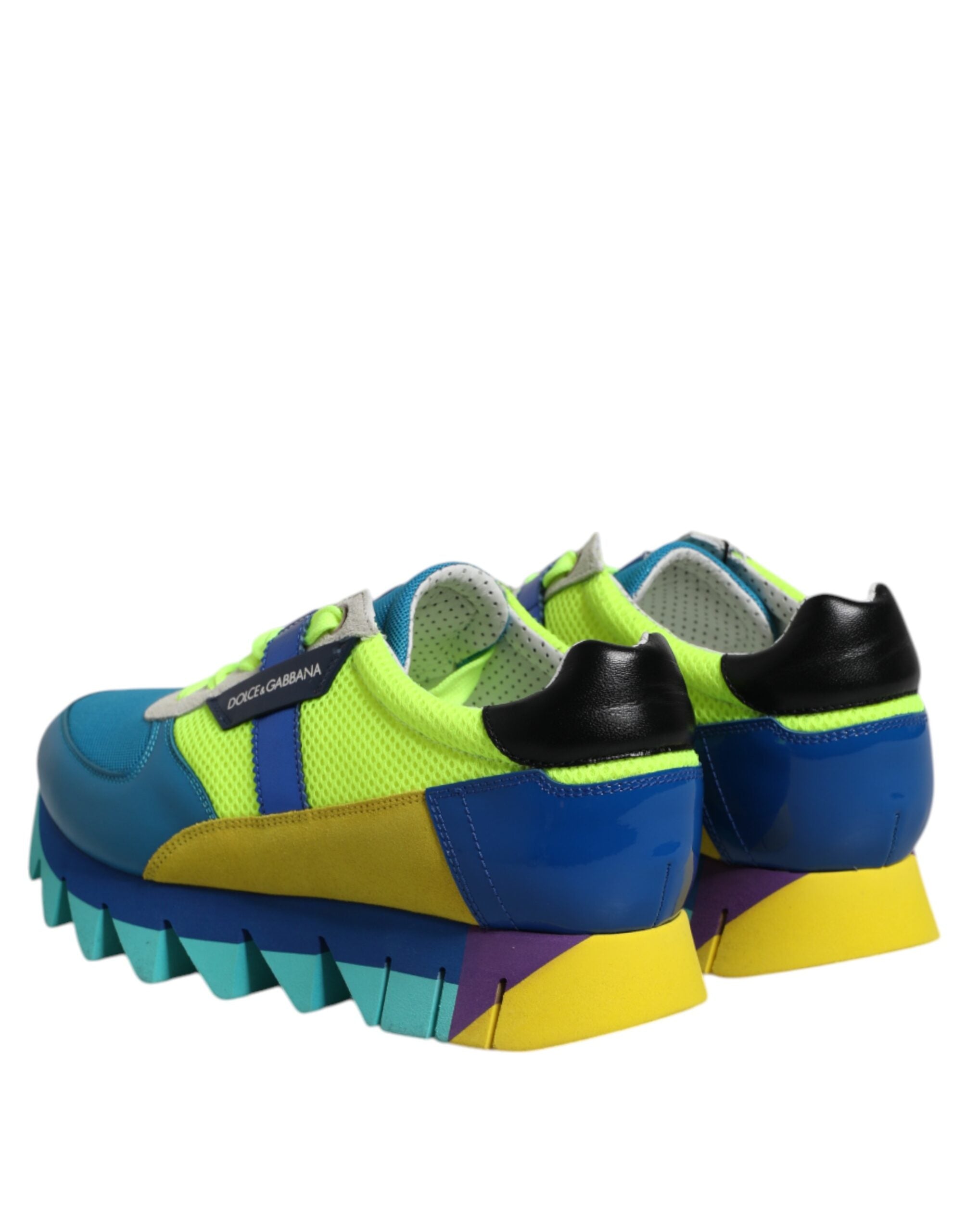 Dolce & Gabbana Multicolor Leather Low Top Men's Sneakers Shoes-5