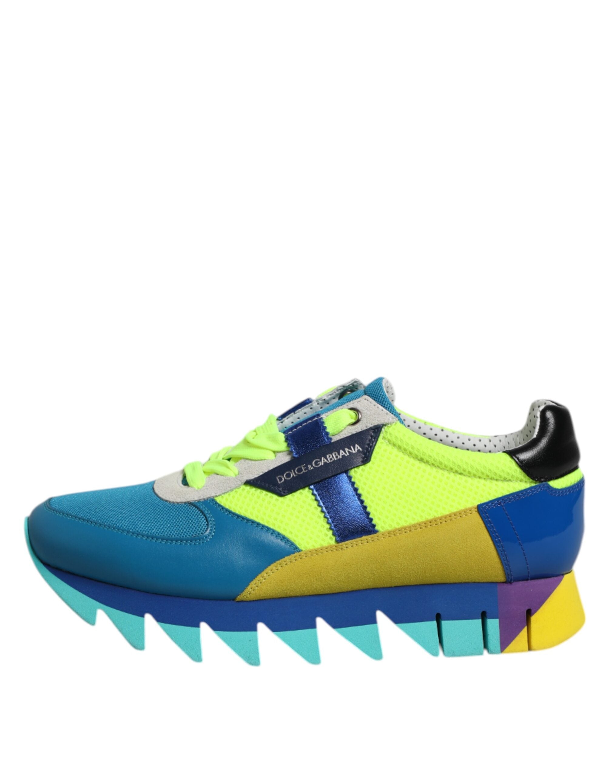Dolce & Gabbana Multicolor Leather Low Top Men's Sneakers Shoes-6