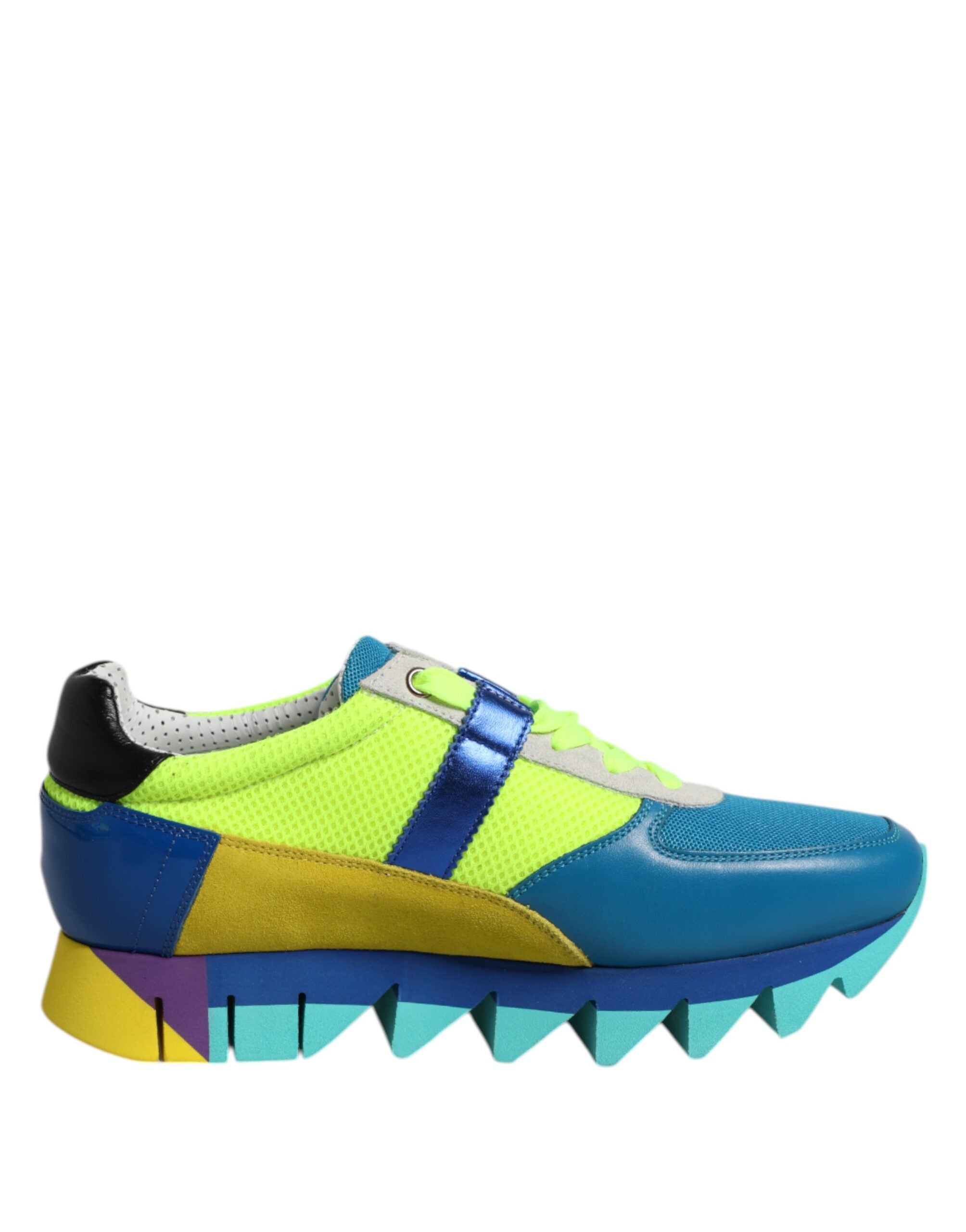Dolce & Gabbana Multicolor Leather Low Top Men's Sneakers Shoes-7